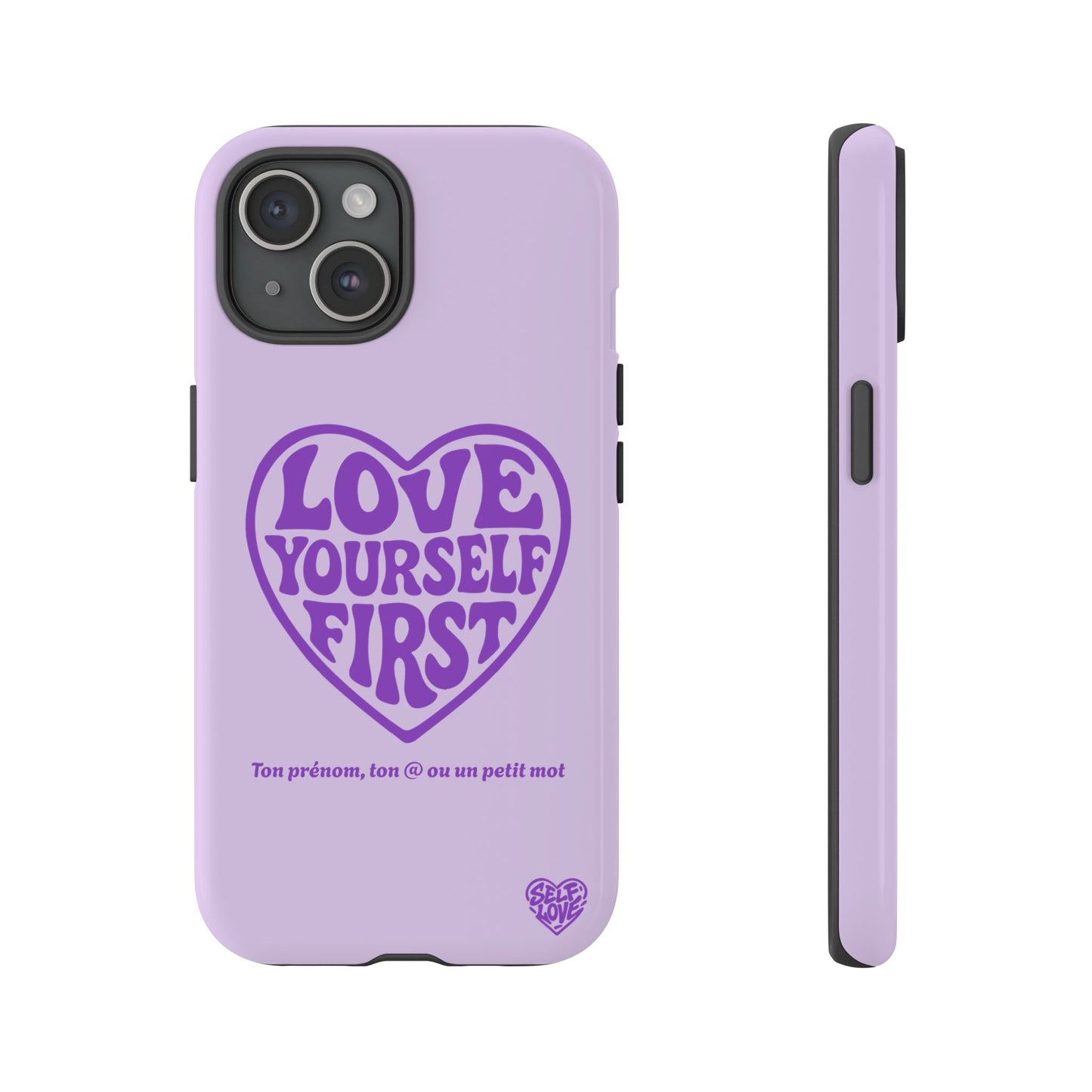 Love Yourself First - Coque iPhone (violet)