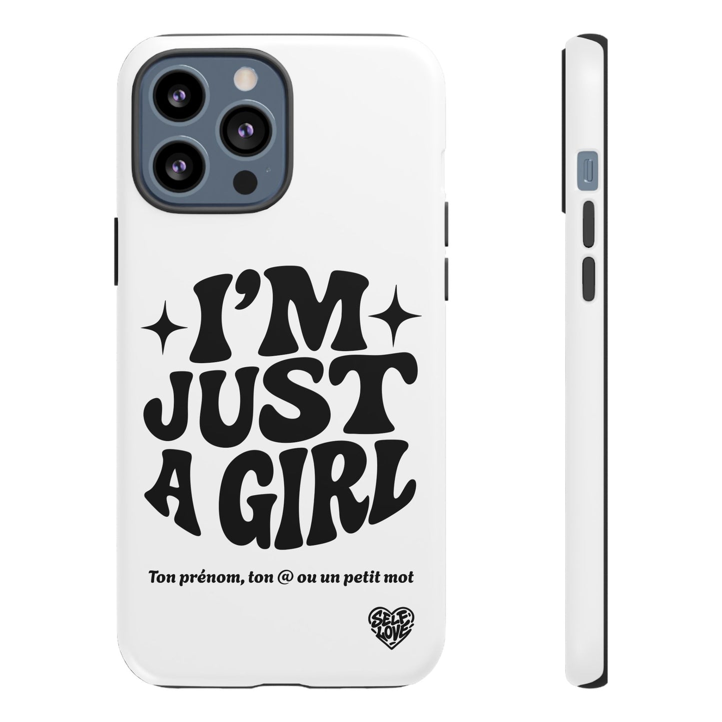 Im Just A Girl - Coque iPhone (blanc)