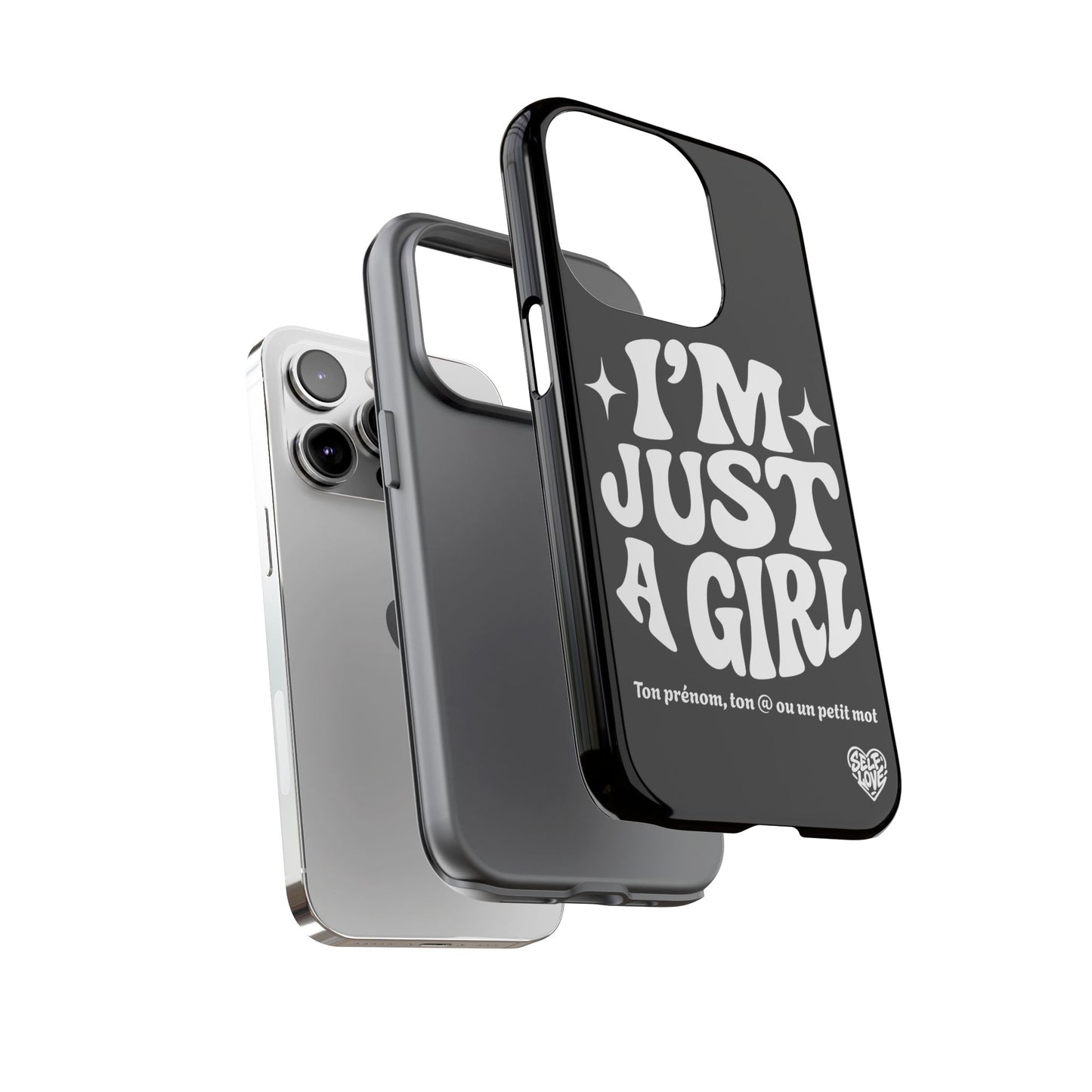 Im Just A Girl - Coque iPhone (noir)