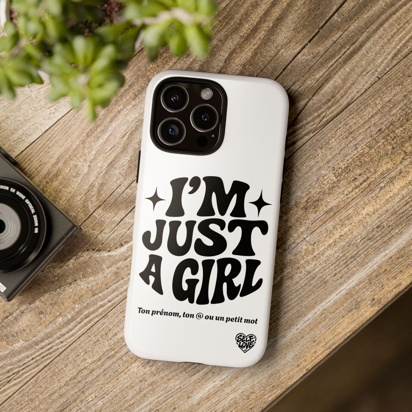 Im Just A Girl - Coque iPhone (blanc)
