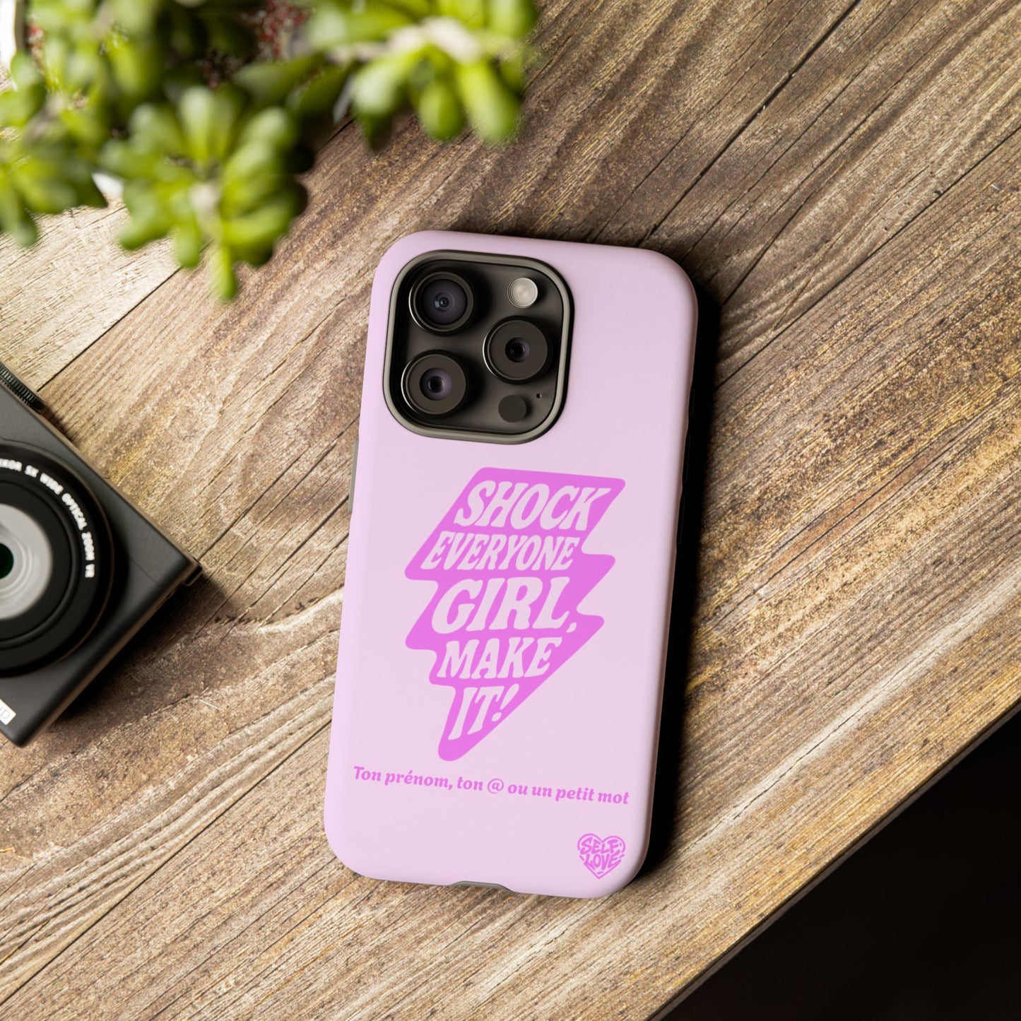 Shock Everyone - Coque iPhone (rose)