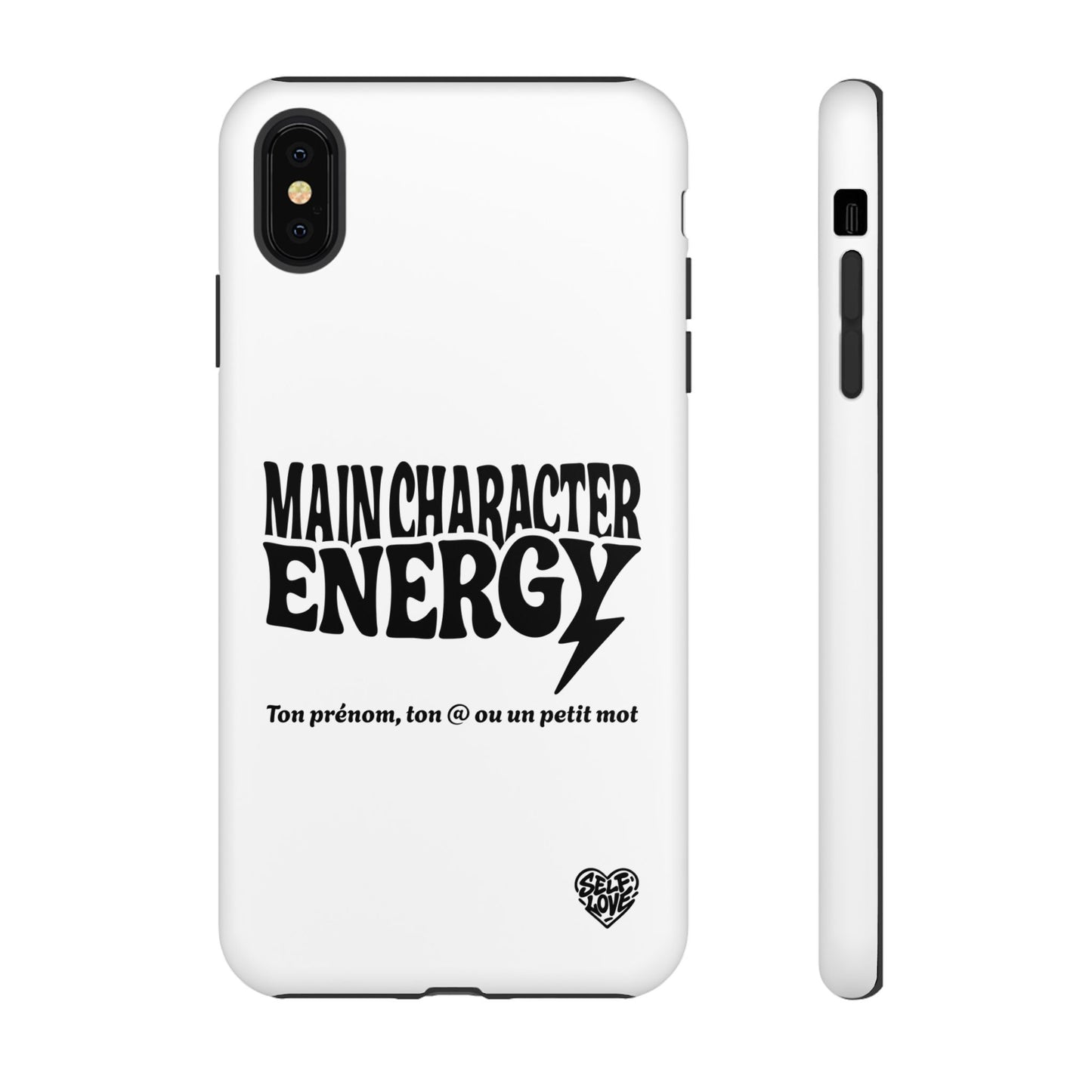 Main Character Energy - Coque iPhone (blanc)