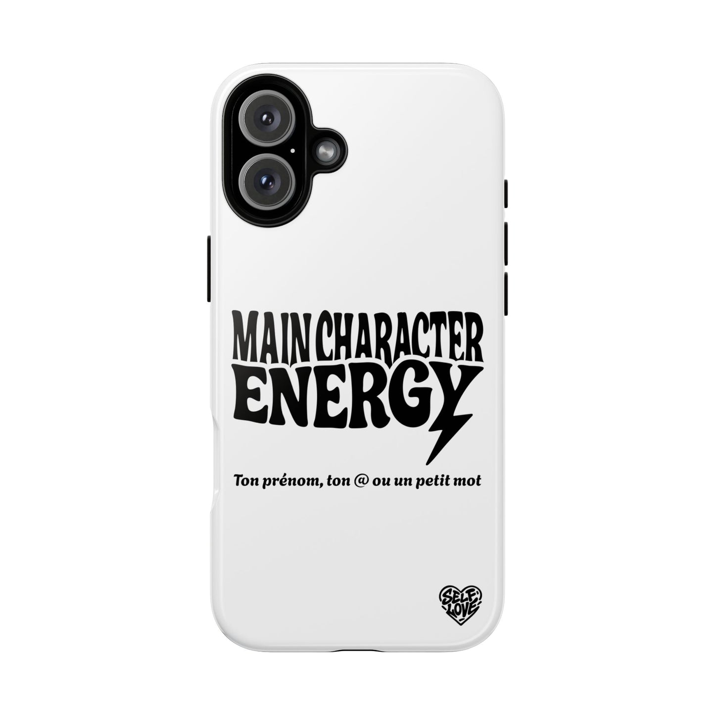Main Character Energy - Coque iPhone (blanc)