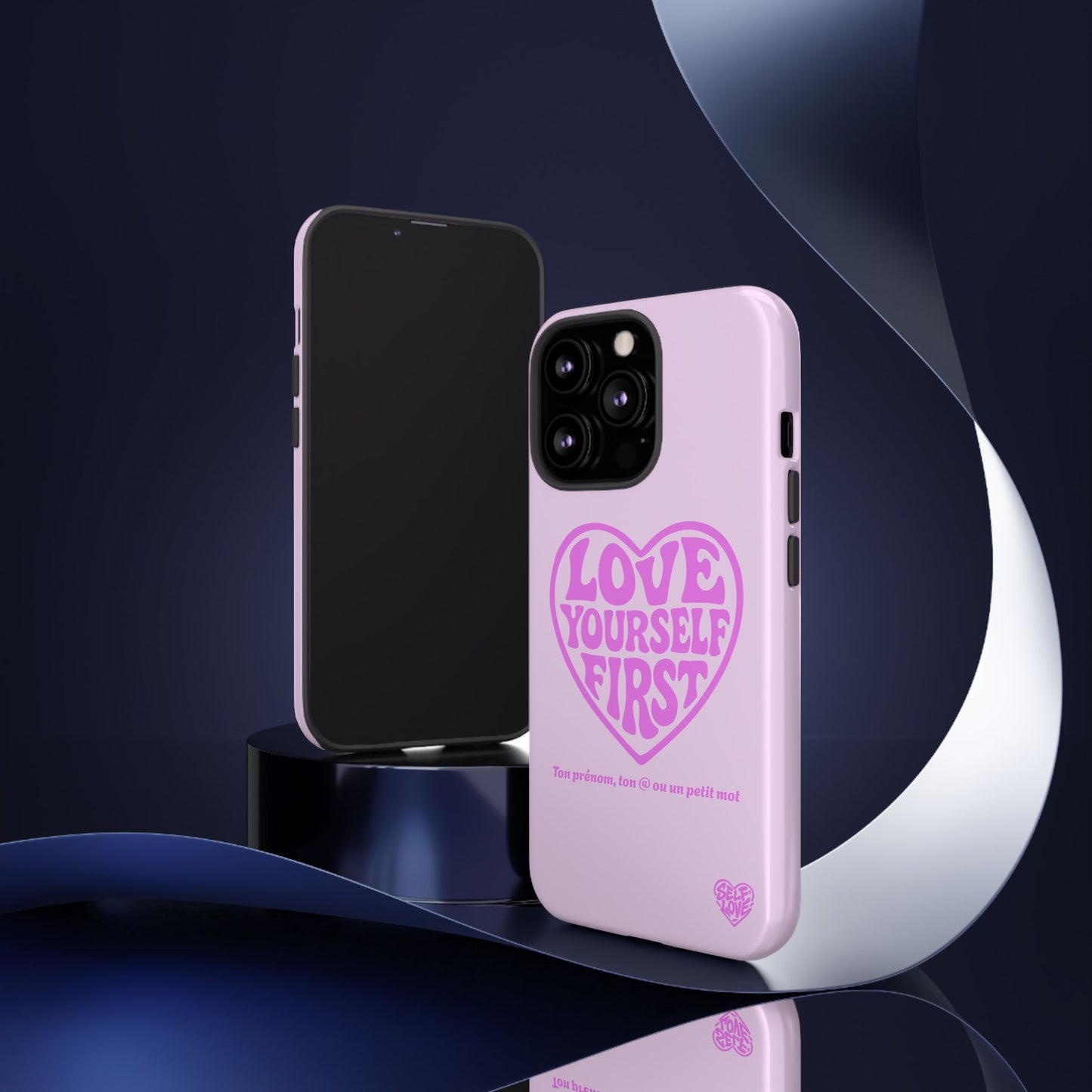 Love Yourself First - Coque iPhone (rose)