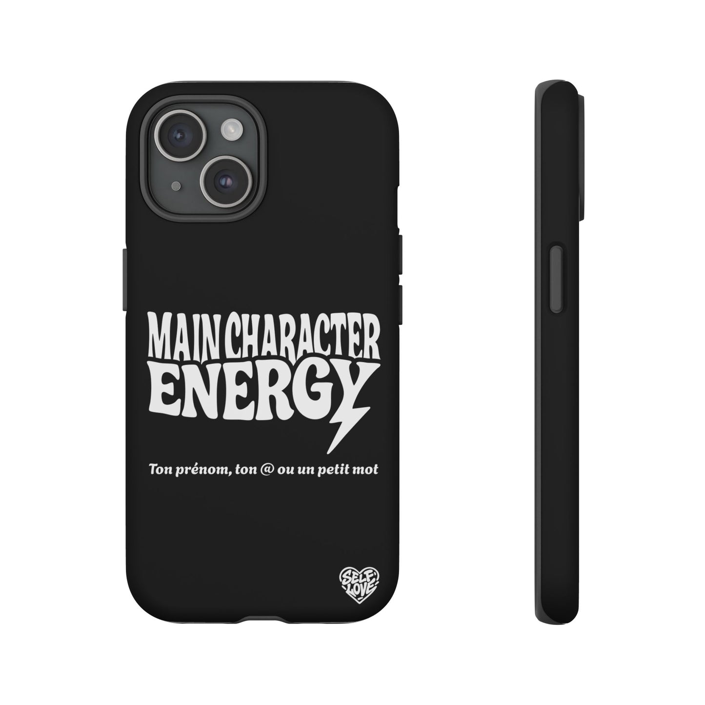 Main Character Energy - Coque iPhone (noir)
