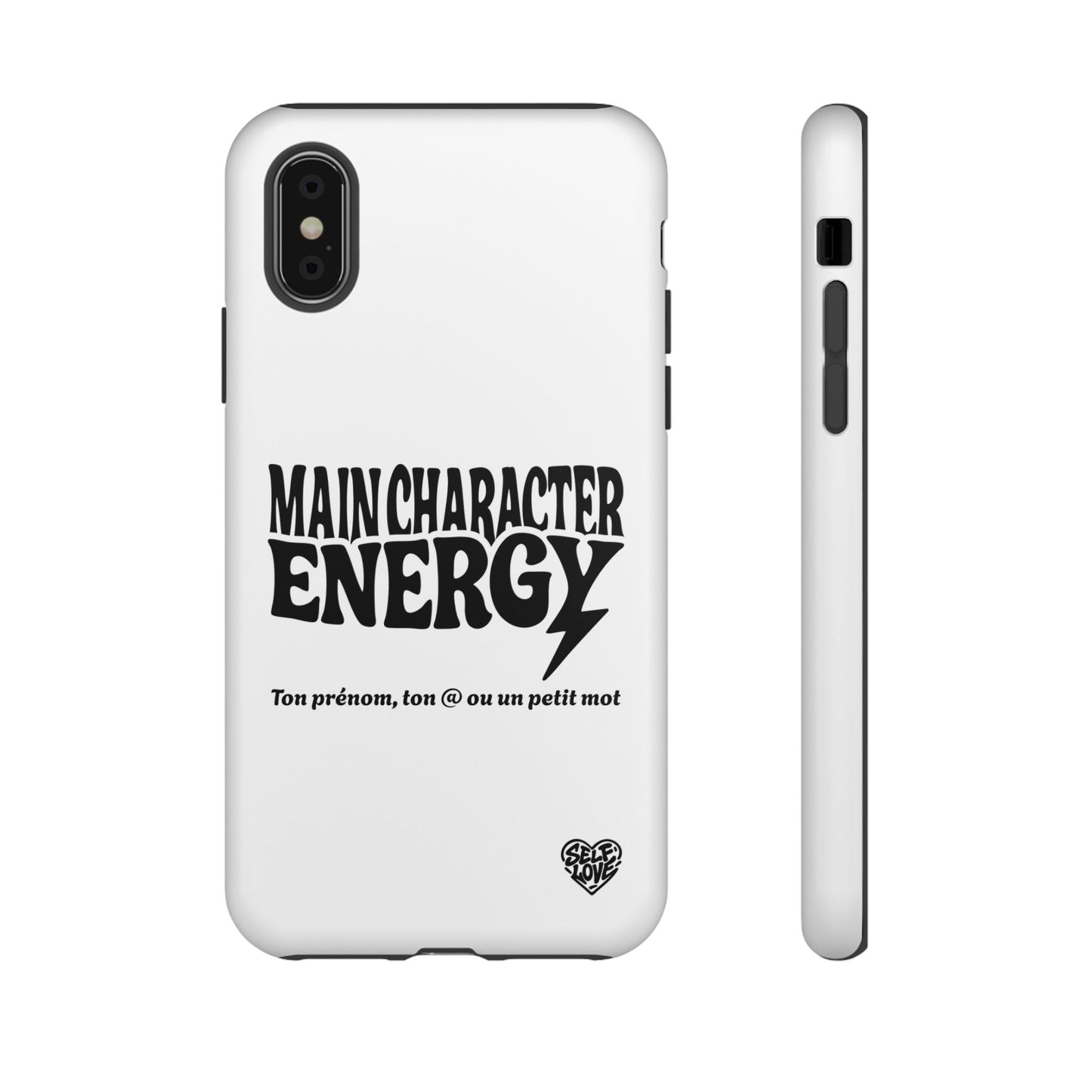 Main Character Energy - Coque iPhone (blanc)