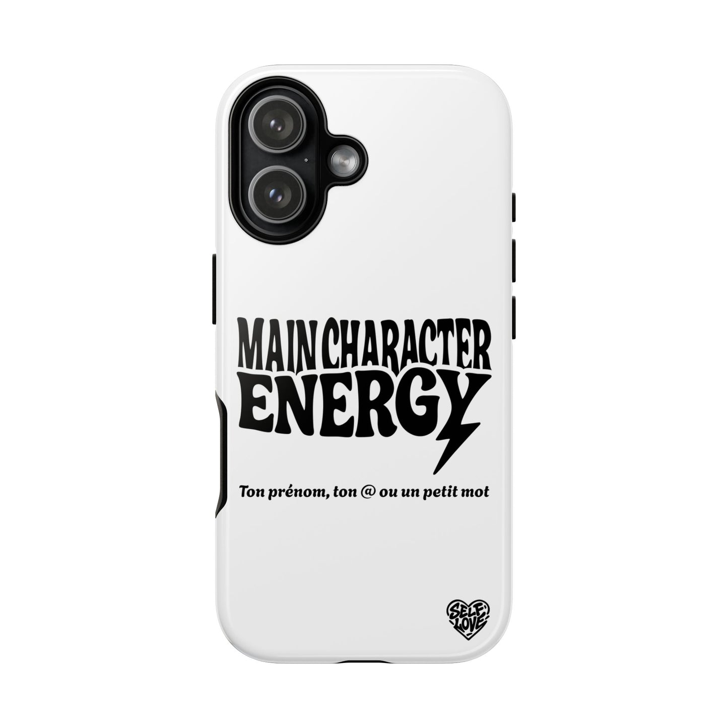 Main Character Energy - Coque iPhone (blanc)