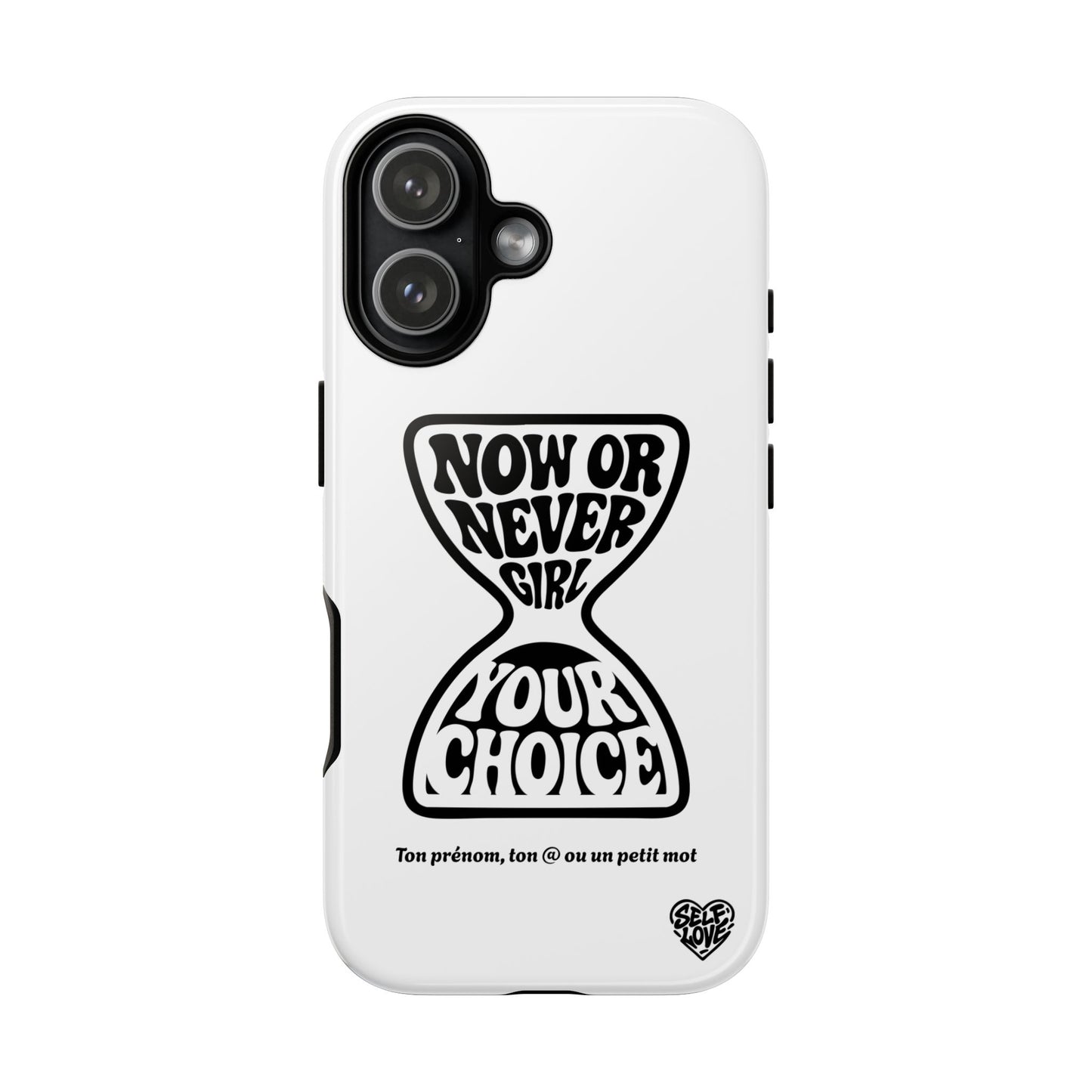 Now Or Never Girl - Coque iPhone (blanc)