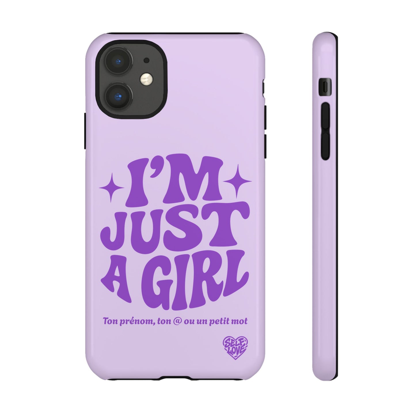 Im Just A Girl - Coque iPhone (violet)