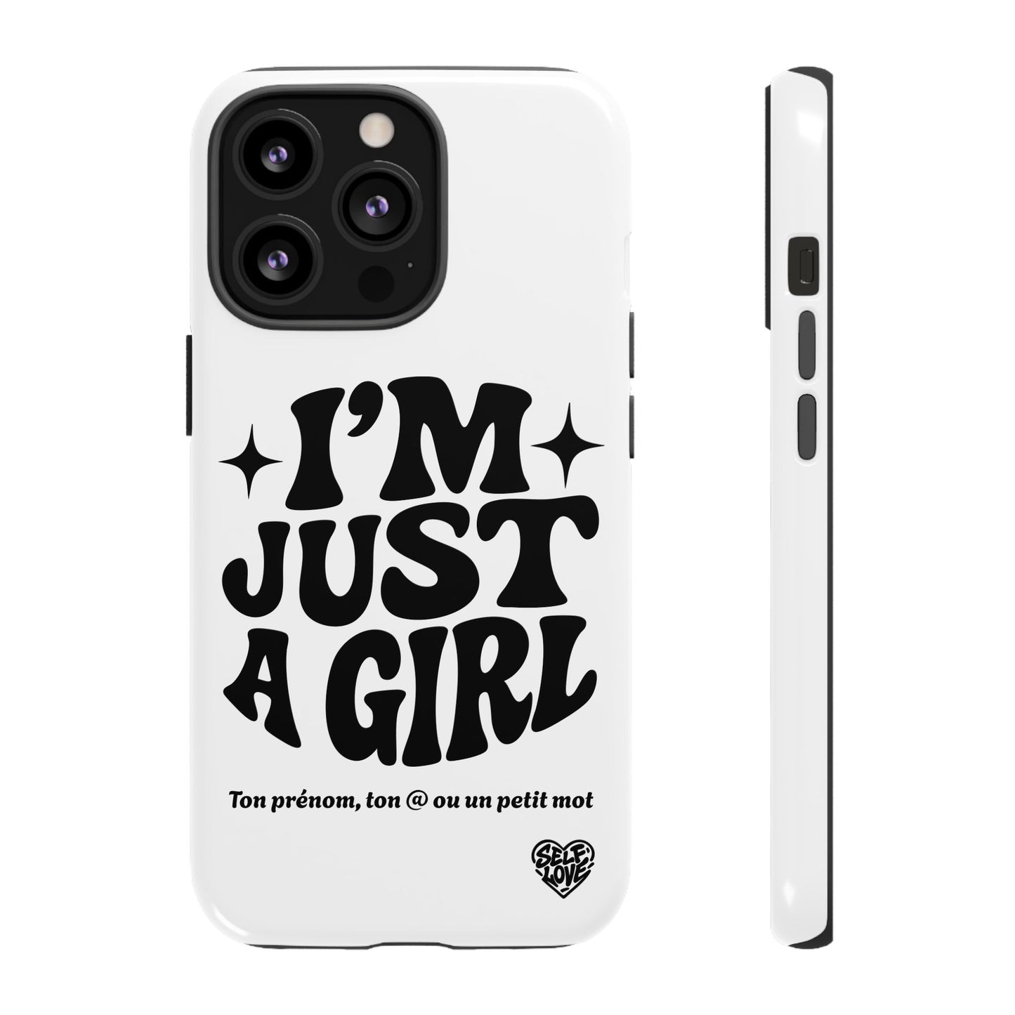 Im Just A Girl - Coque iPhone (blanc)