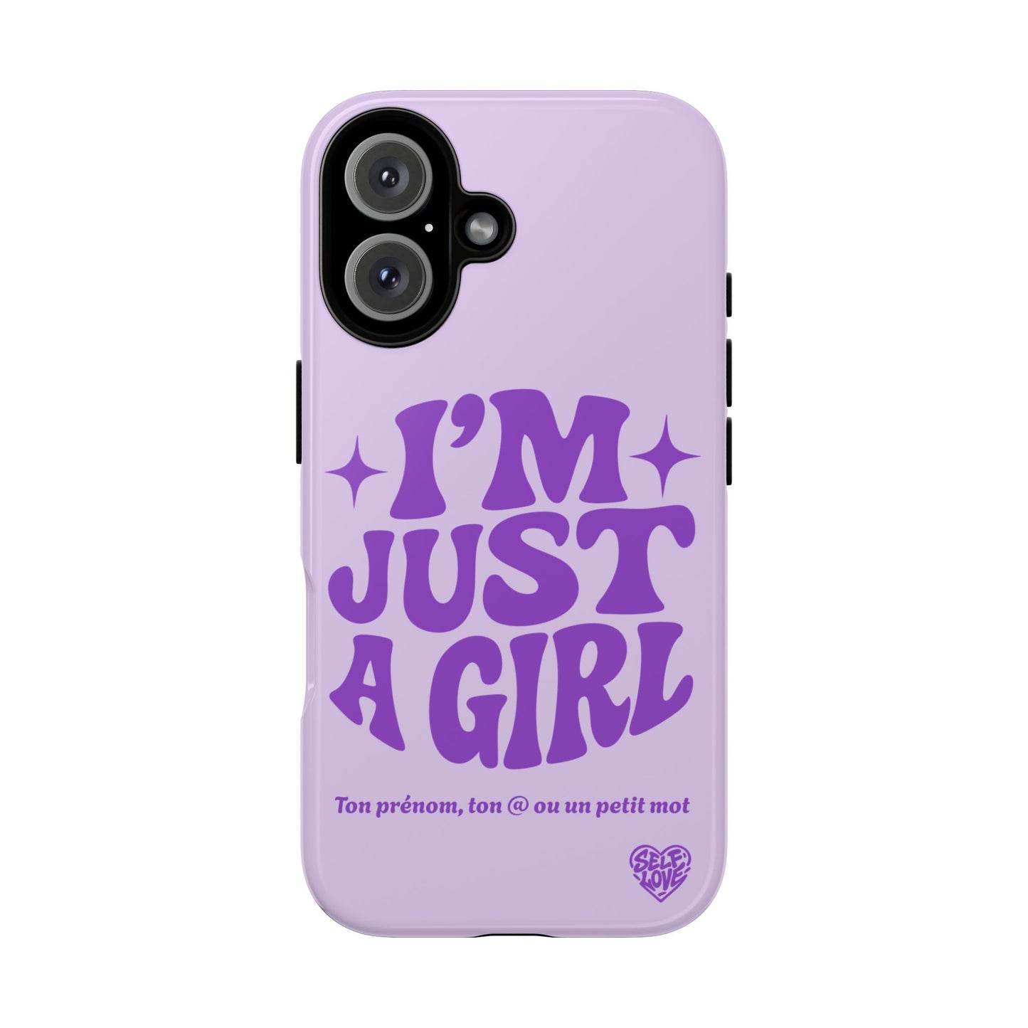 Im Just A Girl - Coque iPhone (violet)