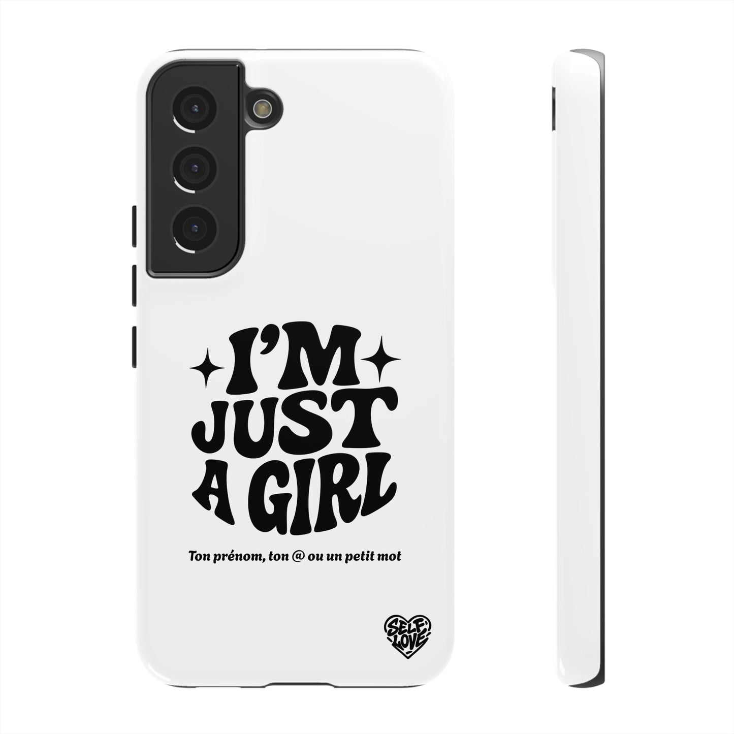 Im Just A Girl - Coque Samsung (blanc)