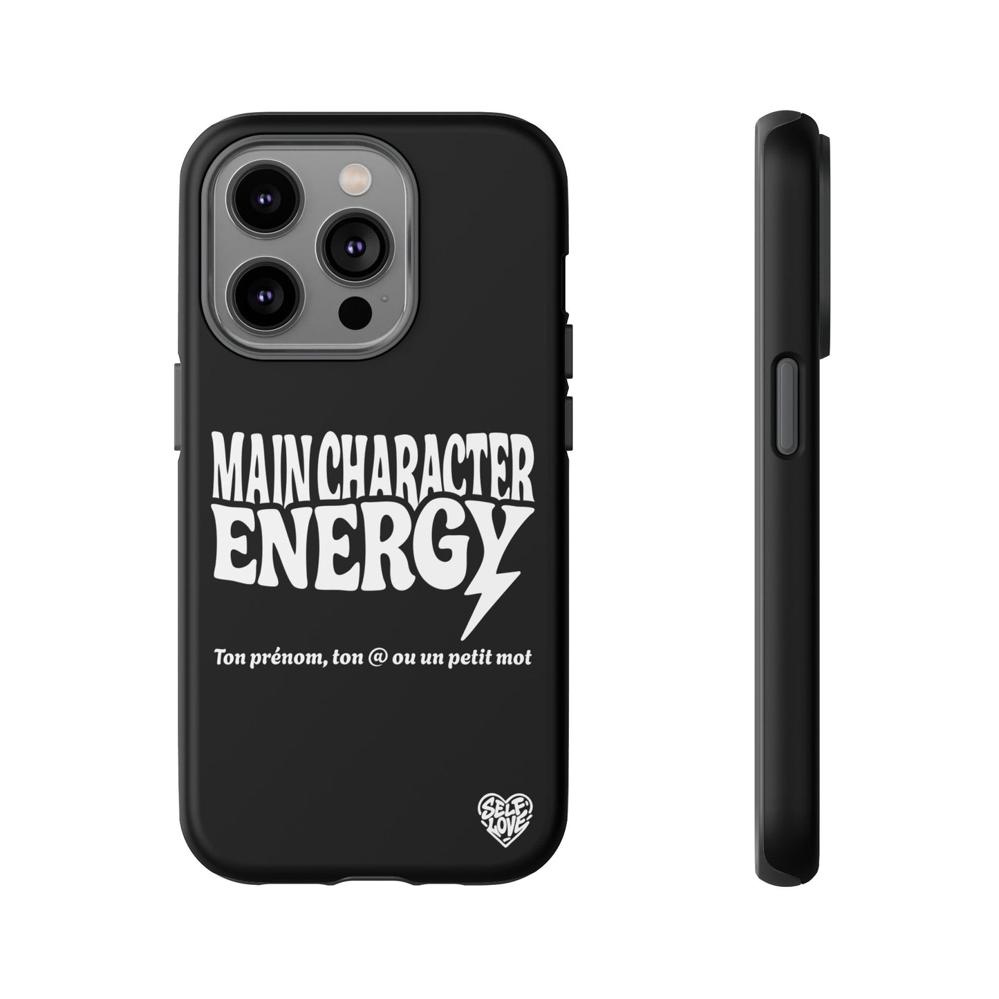Main Character Energy - Coque iPhone (noir)