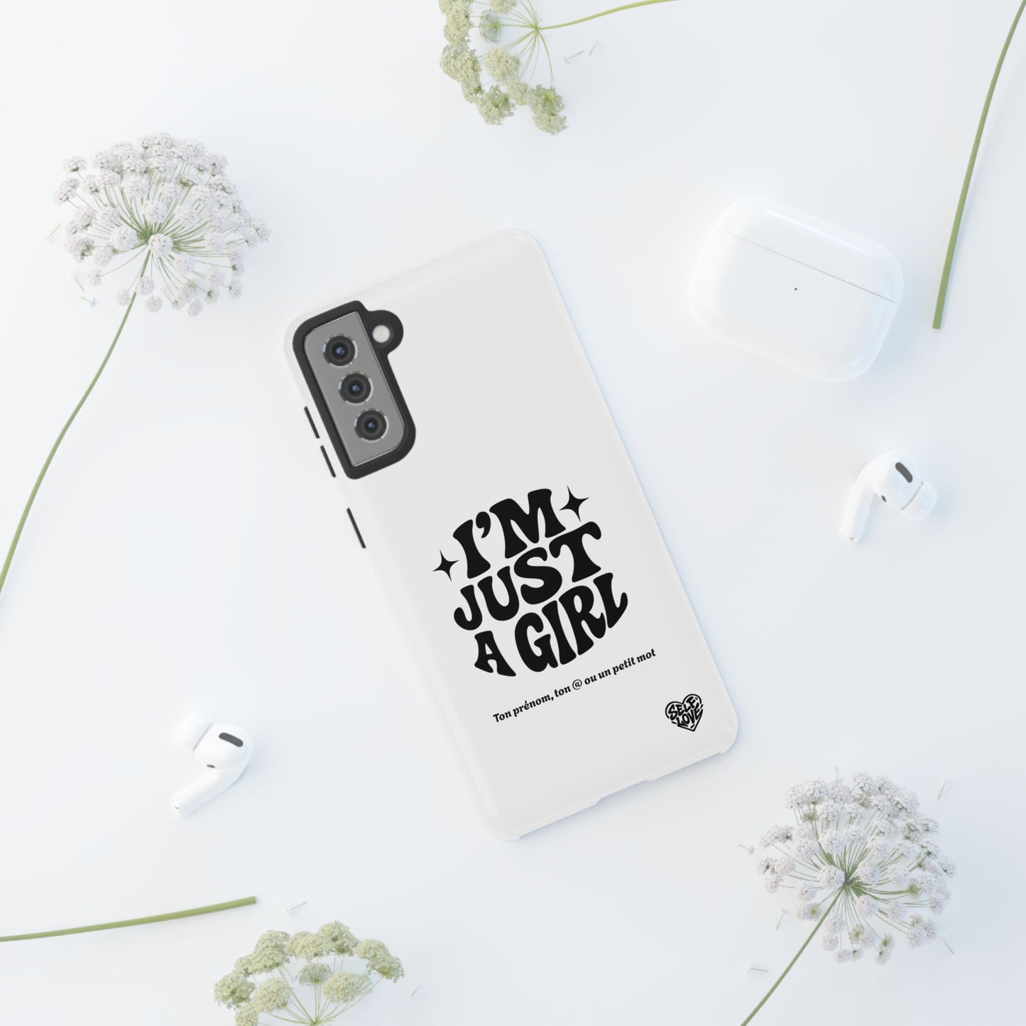 Im Just A Girl - Coque Samsung (blanc)