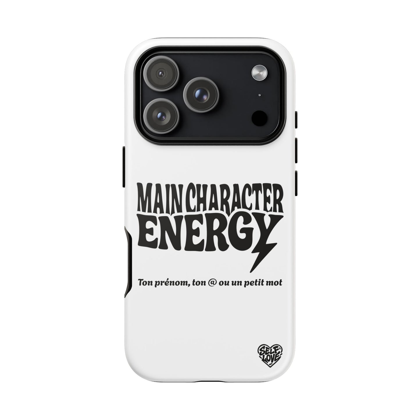 Main Character Energy - Coque iPhone (blanc)