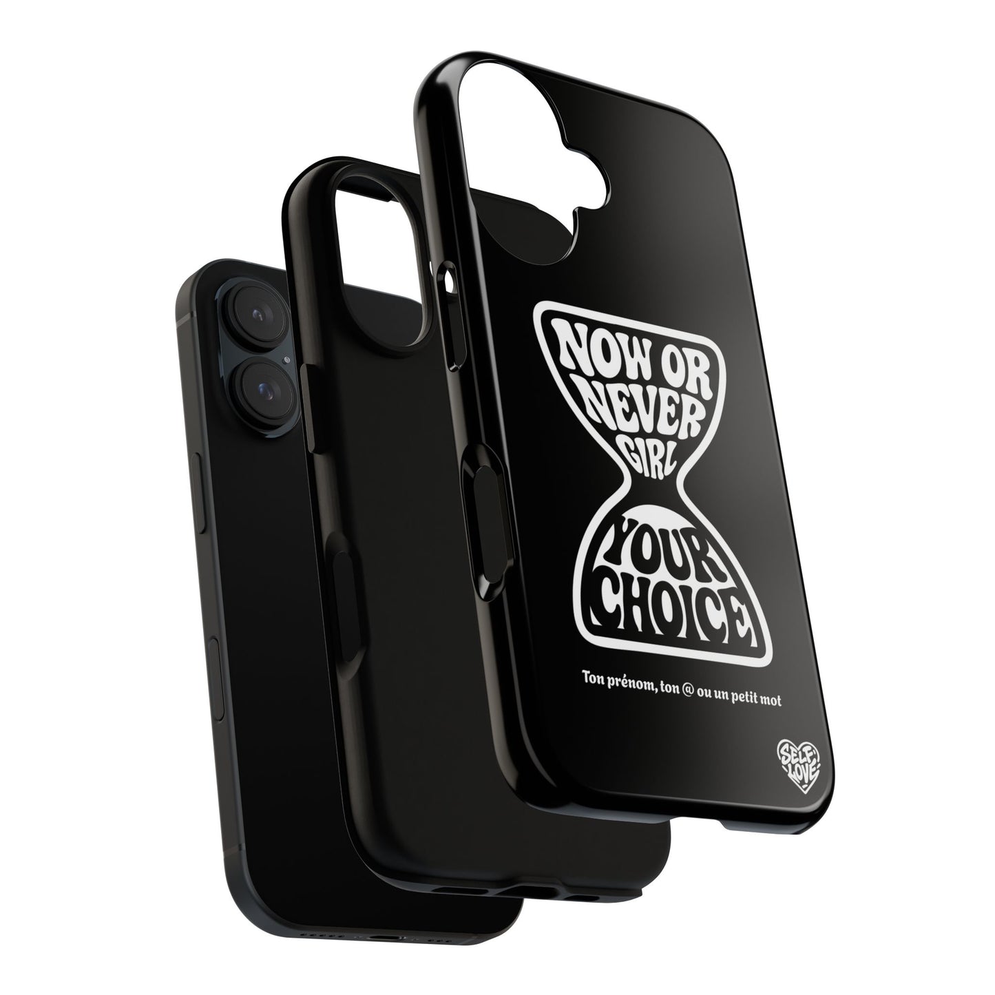 Now Or Never Girl - Coque iPhone (noir)