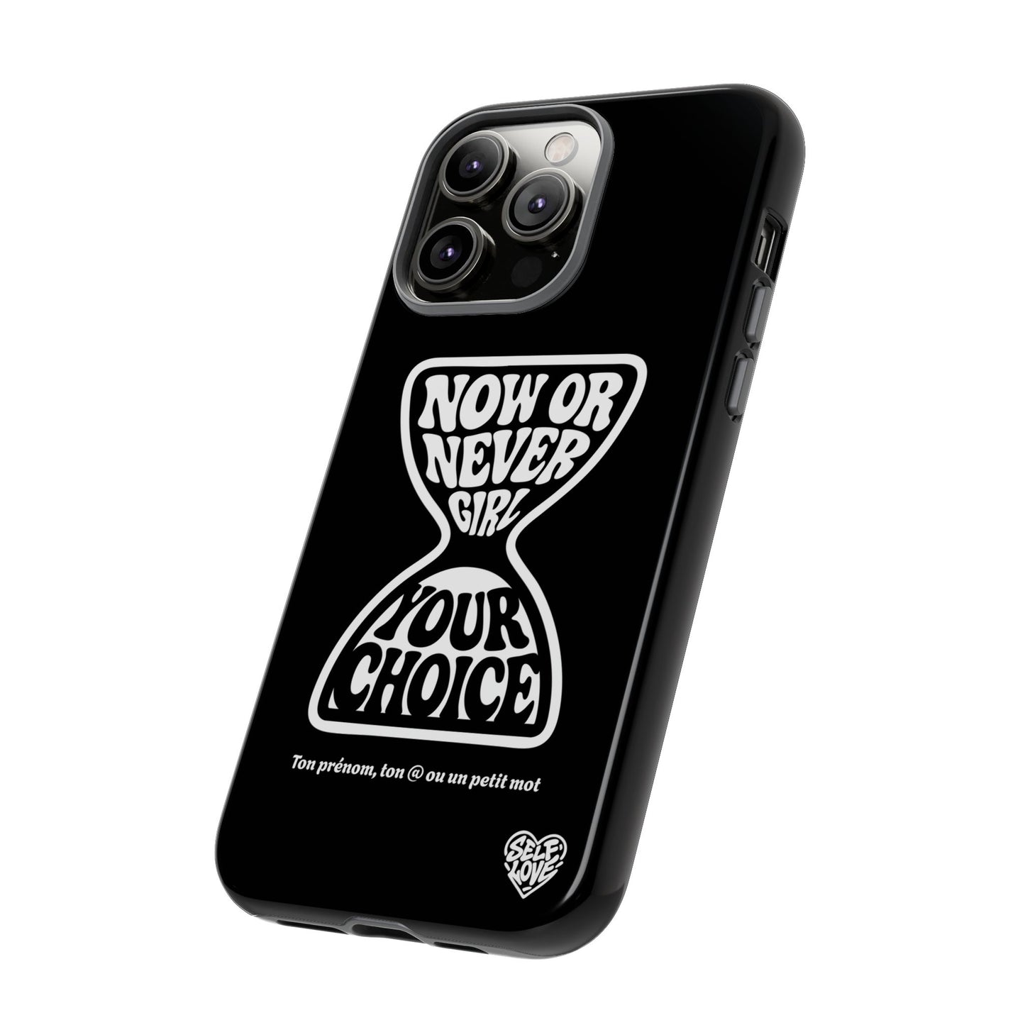 Now Or Never Girl - Coque iPhone (noir)