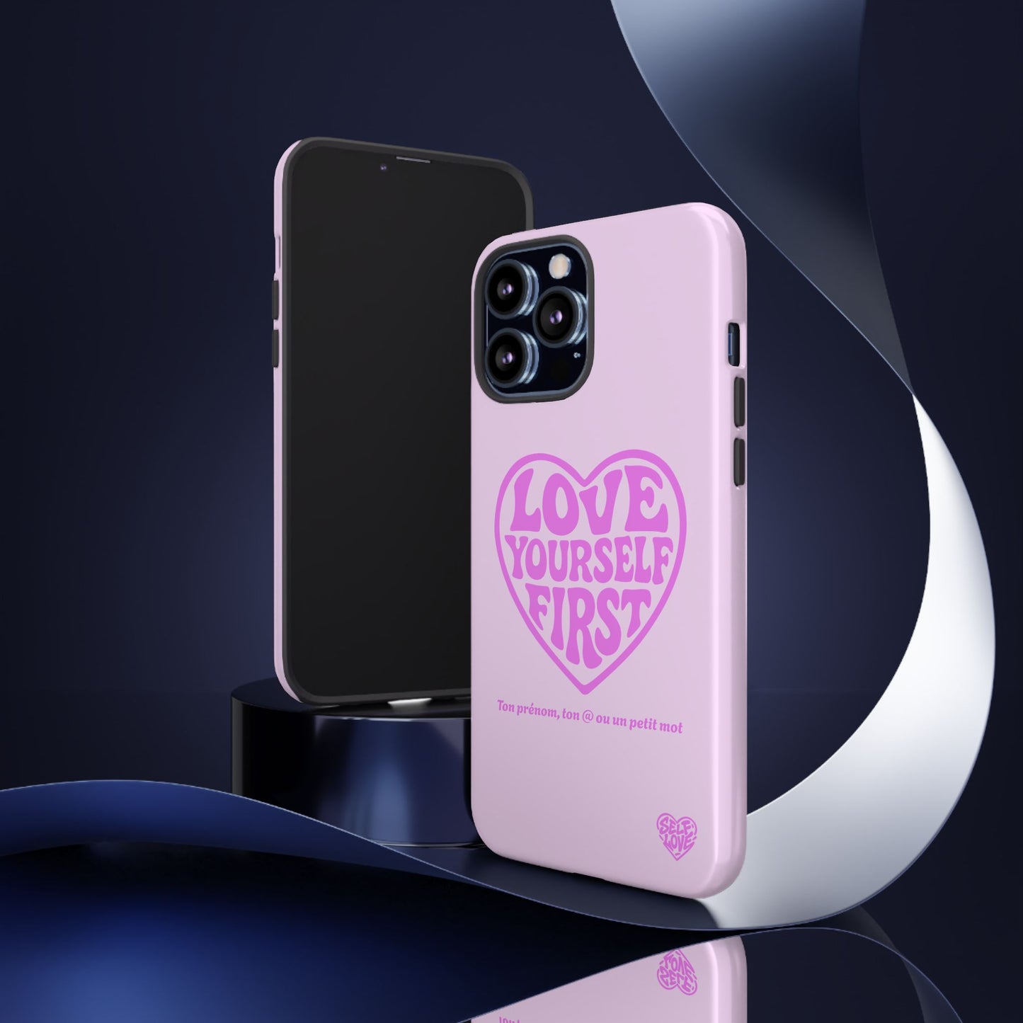 Love Yourself First - Coque iPhone (rose)