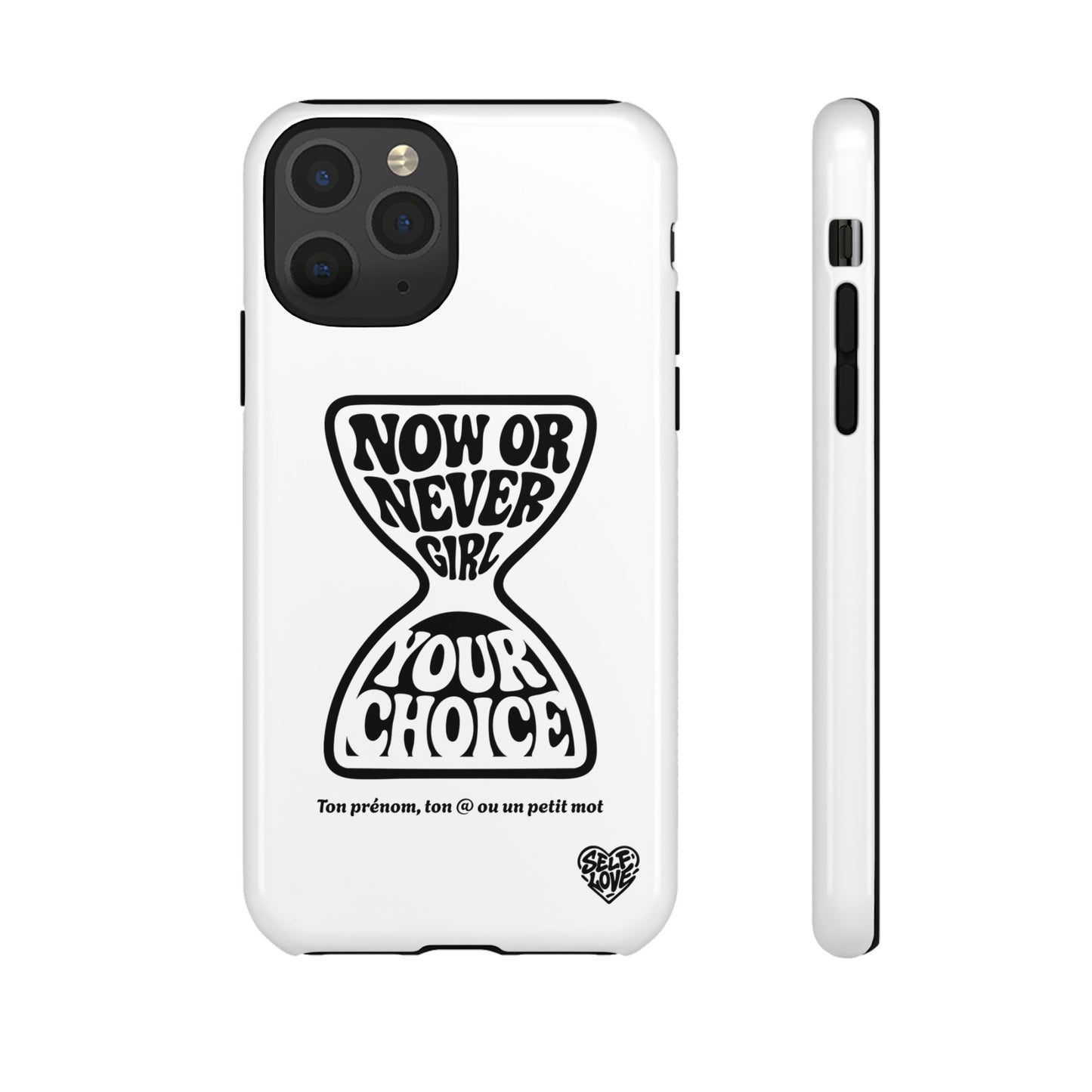 Now Or Never Girl - Coque iPhone (blanc)
