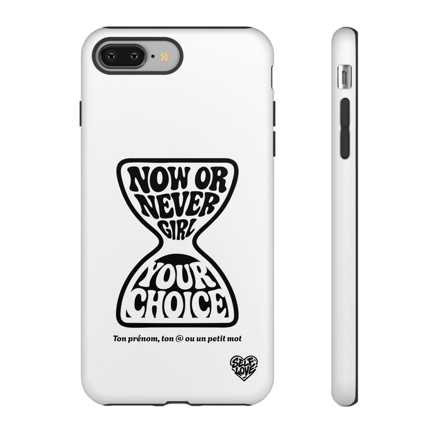 Now Or Never Girl - Coque iPhone (blanc)