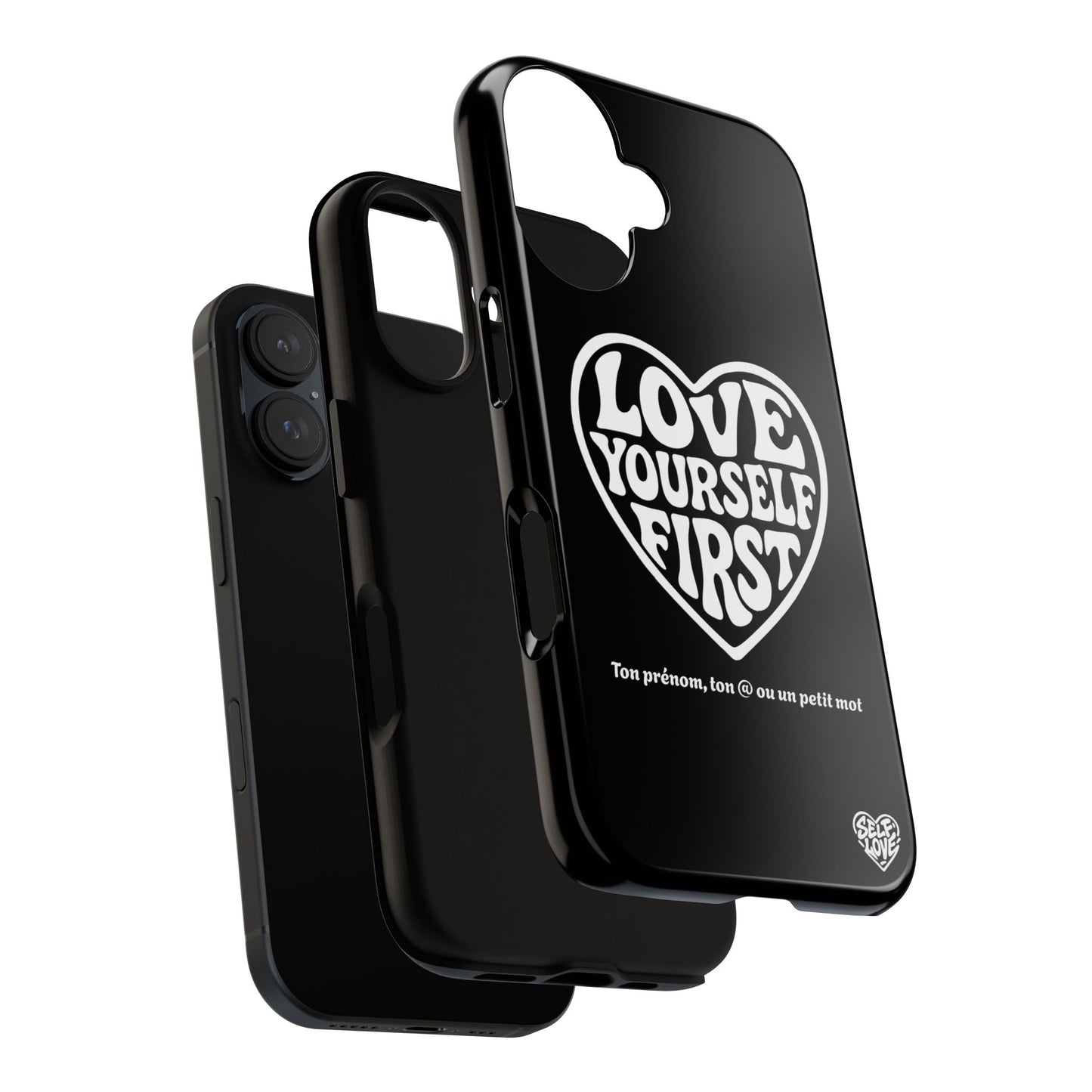Love Yourself First - Coque iPhone (noir)