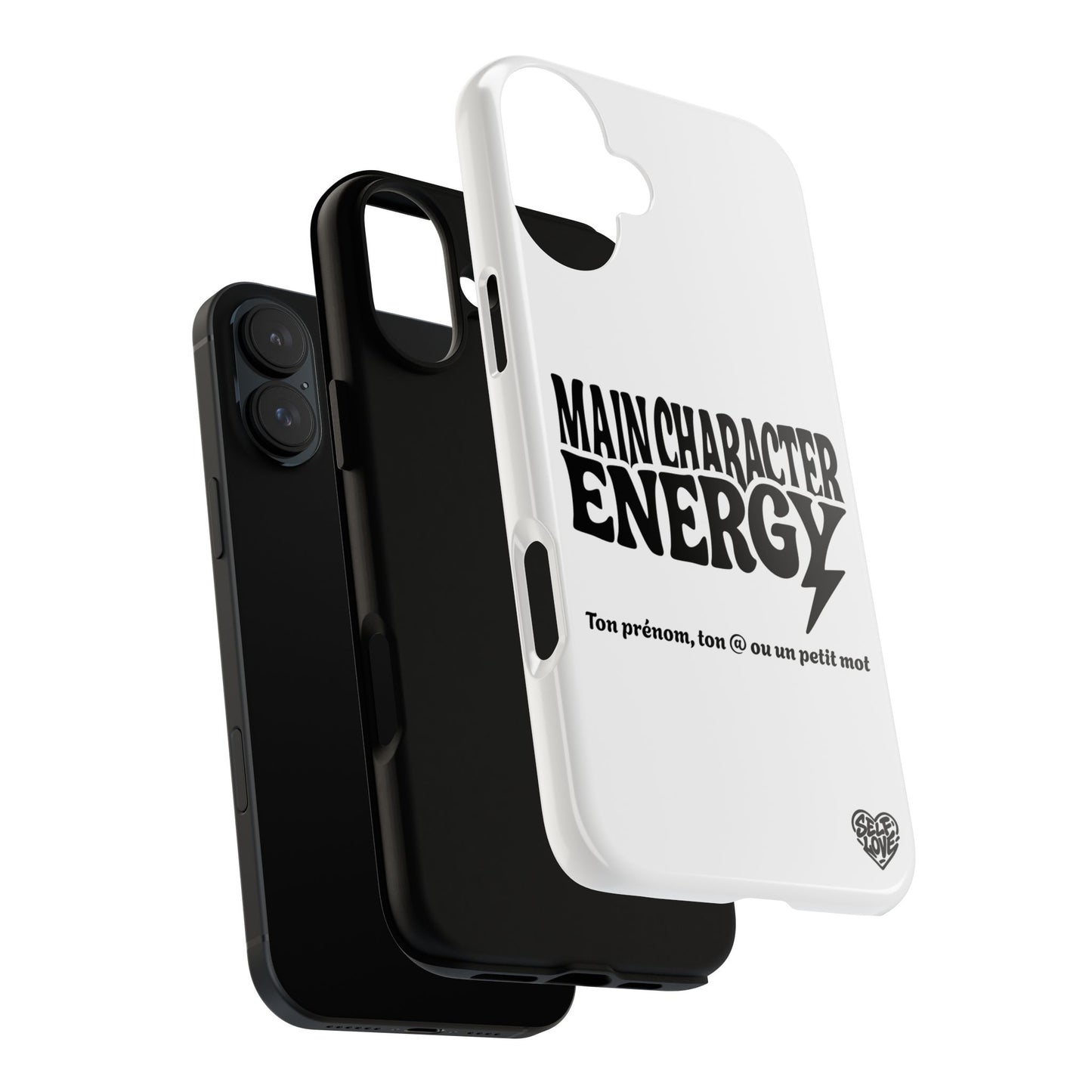 Main Character Energy - Coque iPhone (blanc)