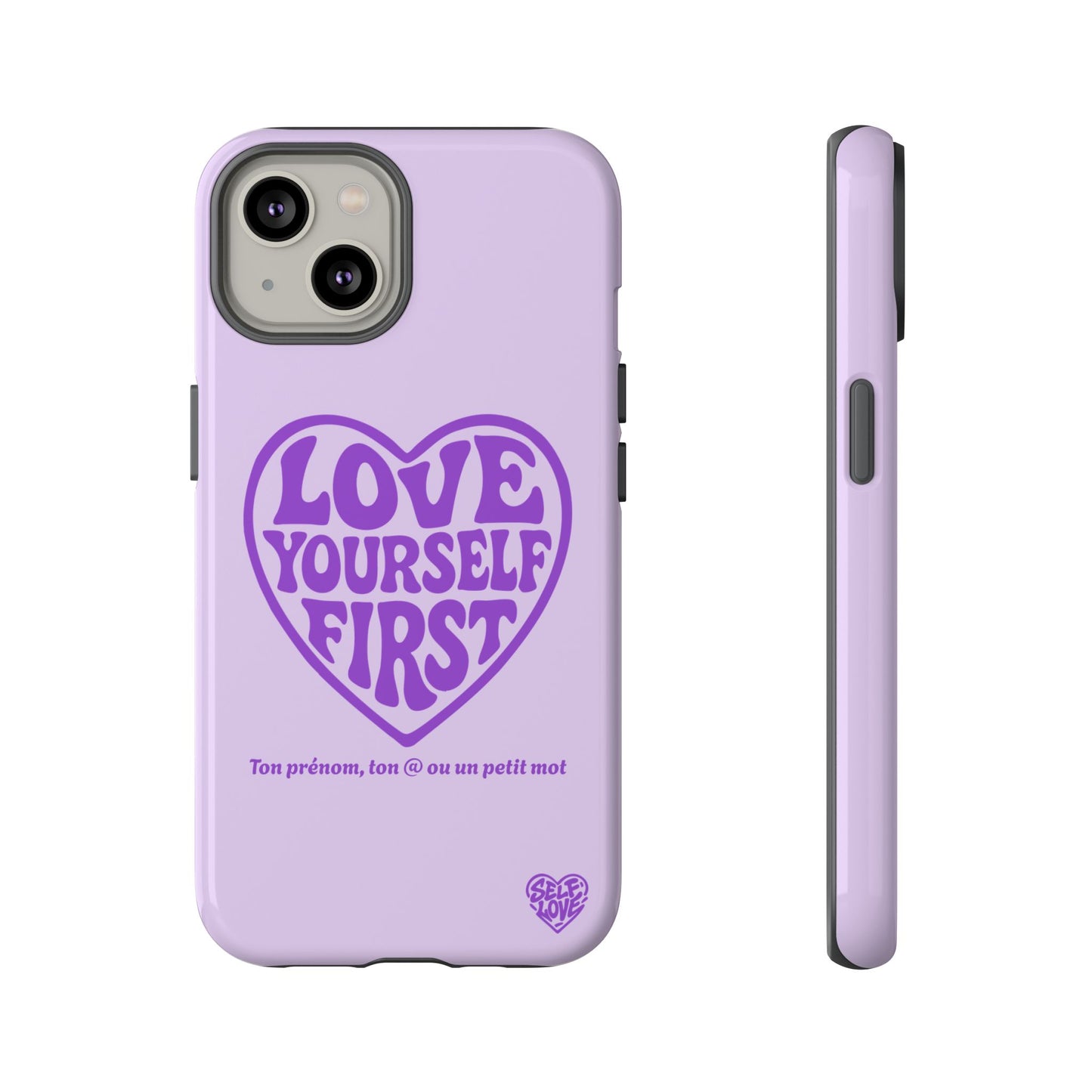 Love Yourself First - Coque iPhone (violet)