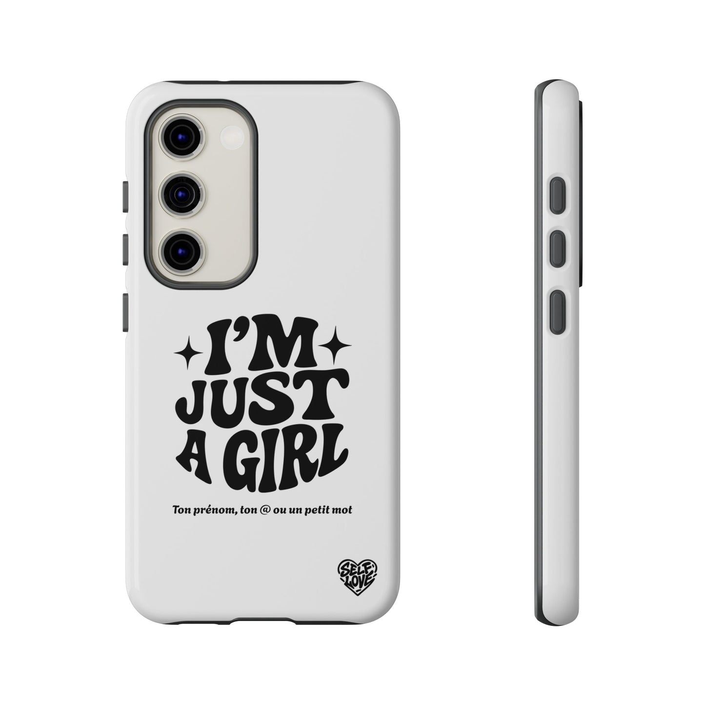 Im Just A Girl - Coque Samsung (blanc)
