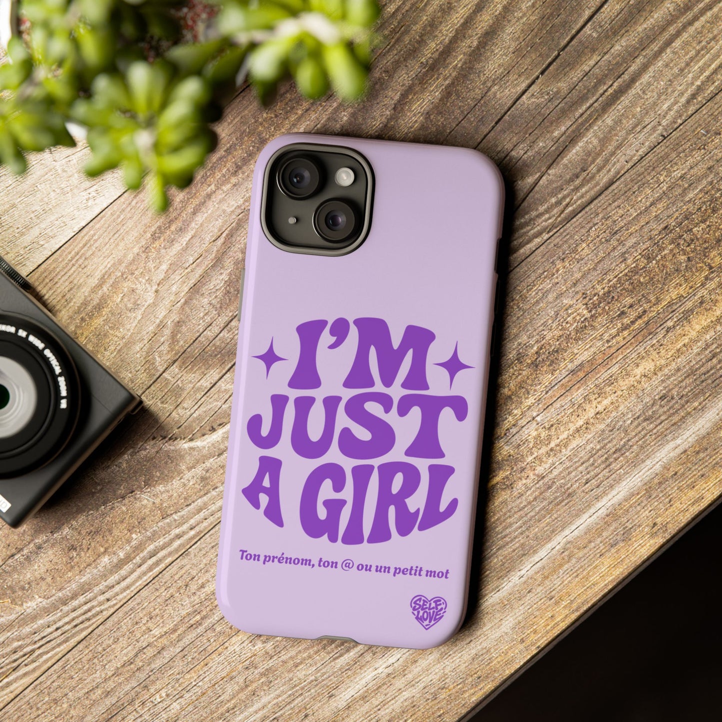 Im Just A Girl - Coque iPhone (violet)