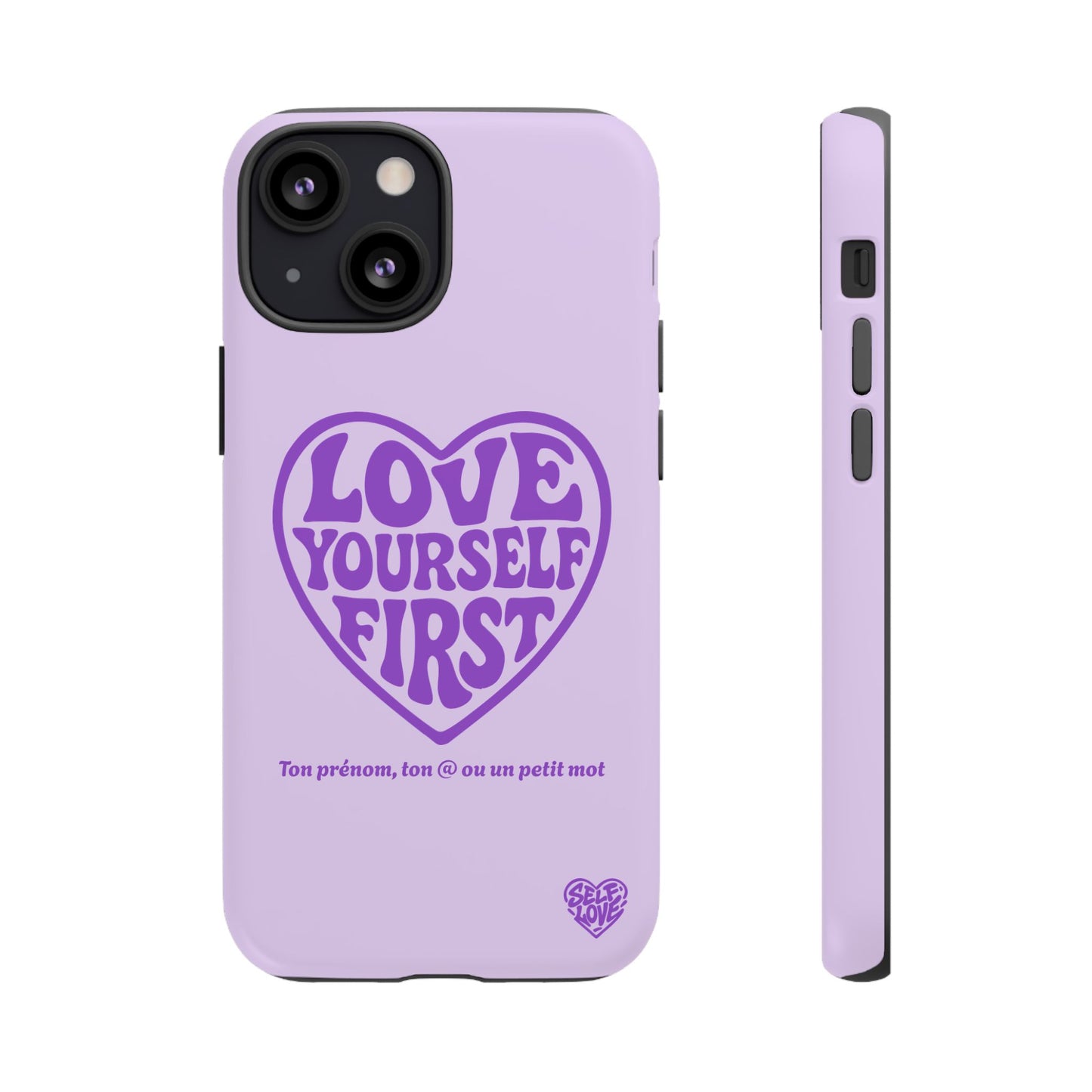 Love Yourself First - Coque iPhone (violet)