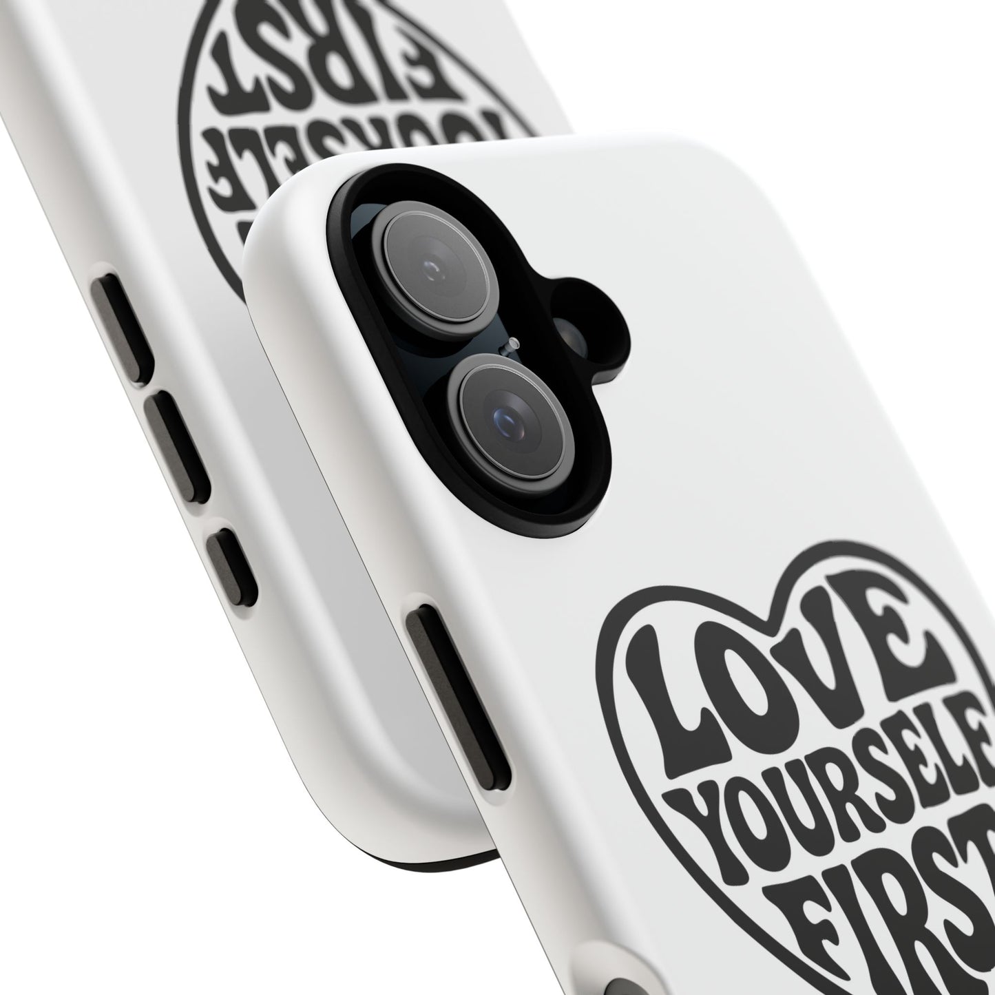 Love Yourself First - Coque iPhone (blanc)