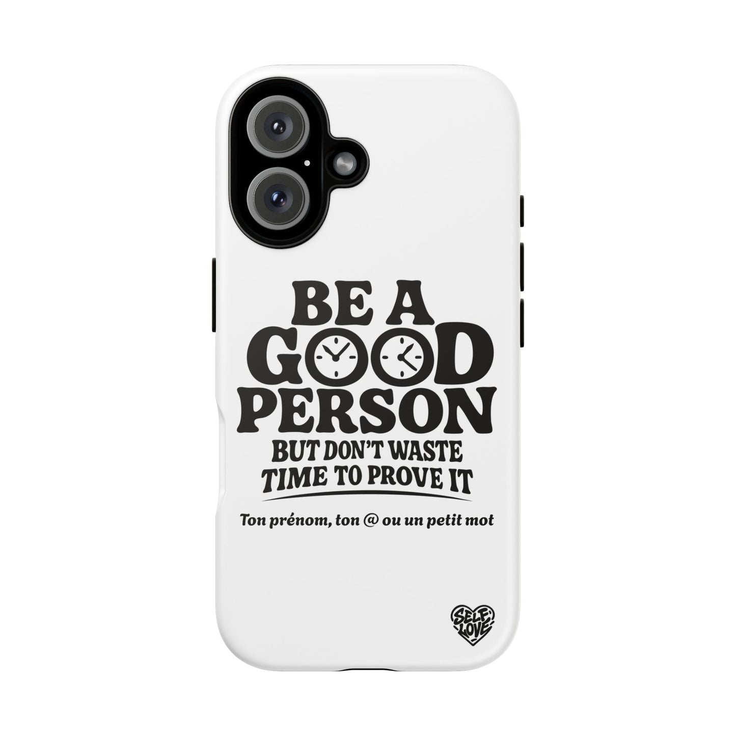 Be A Good Person - Coque iPhone (blanc)