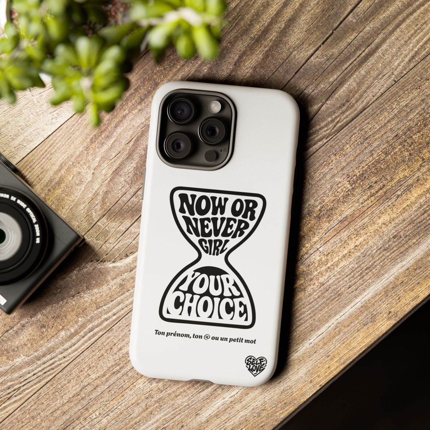 Now Or Never Girl - Coque iPhone (blanc)