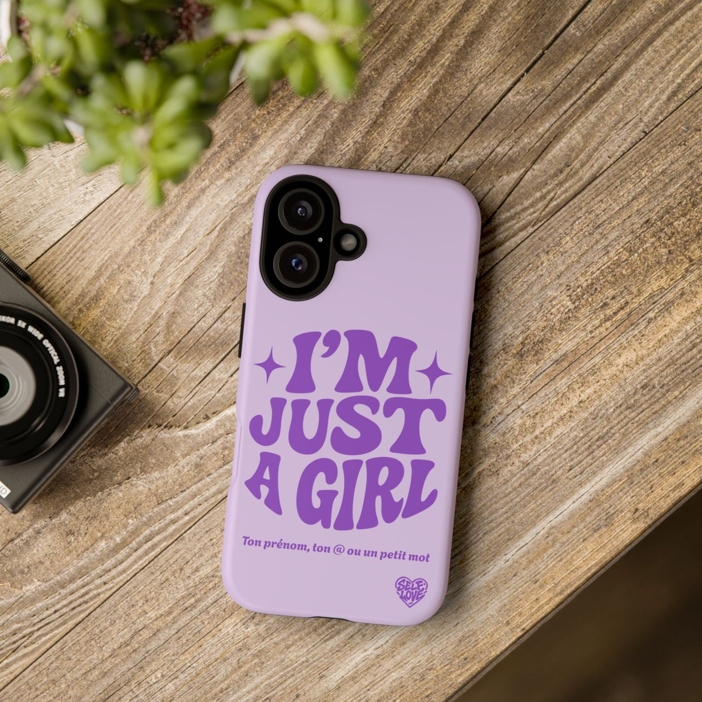 Im Just A Girl - Coque iPhone (violet)