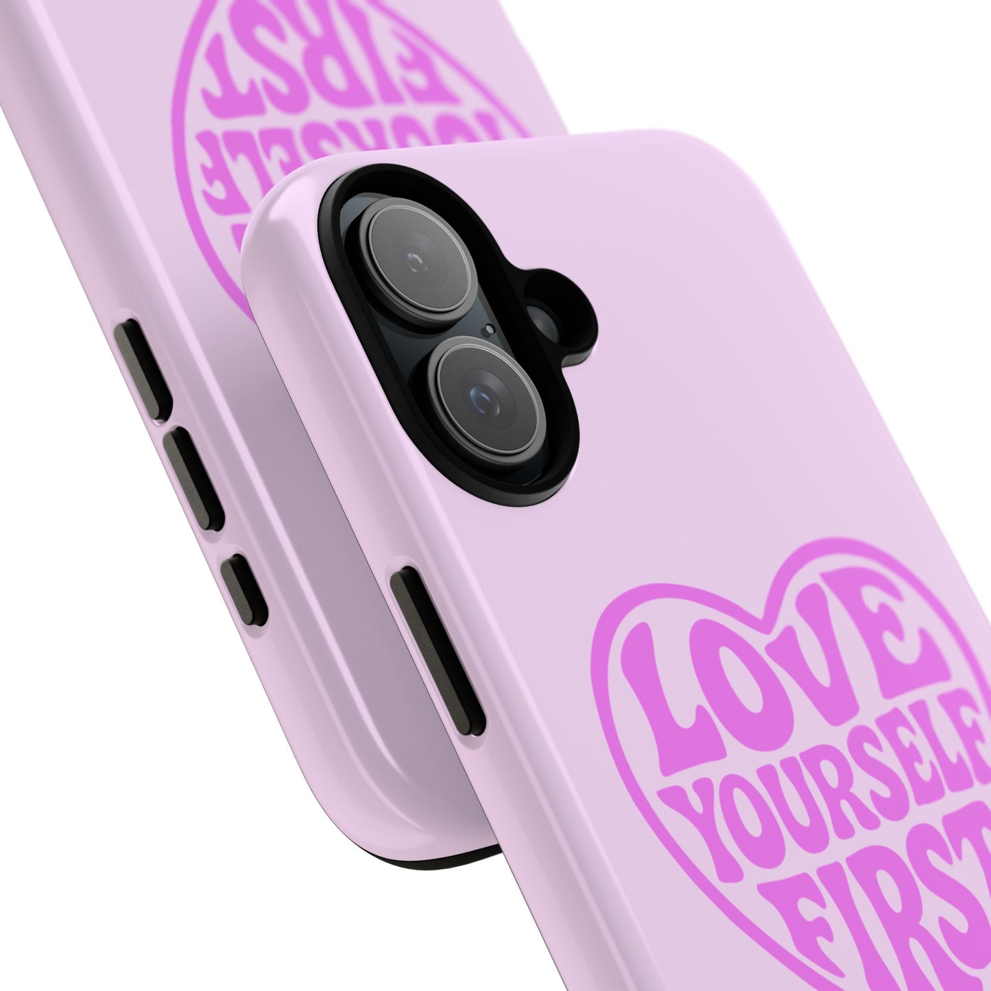 Love Yourself First - Coque iPhone (rose)