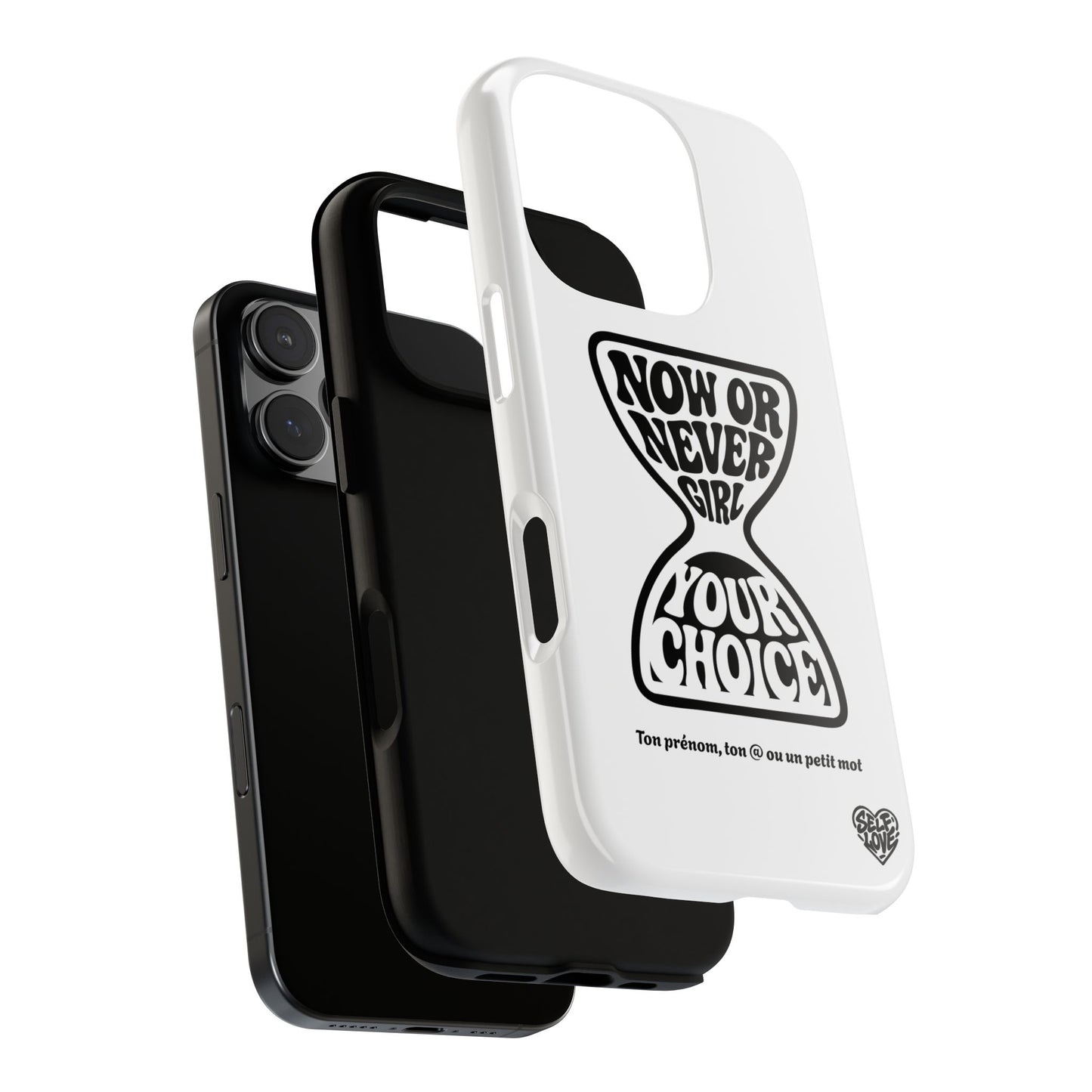 Now Or Never Girl - Coque iPhone (blanc)