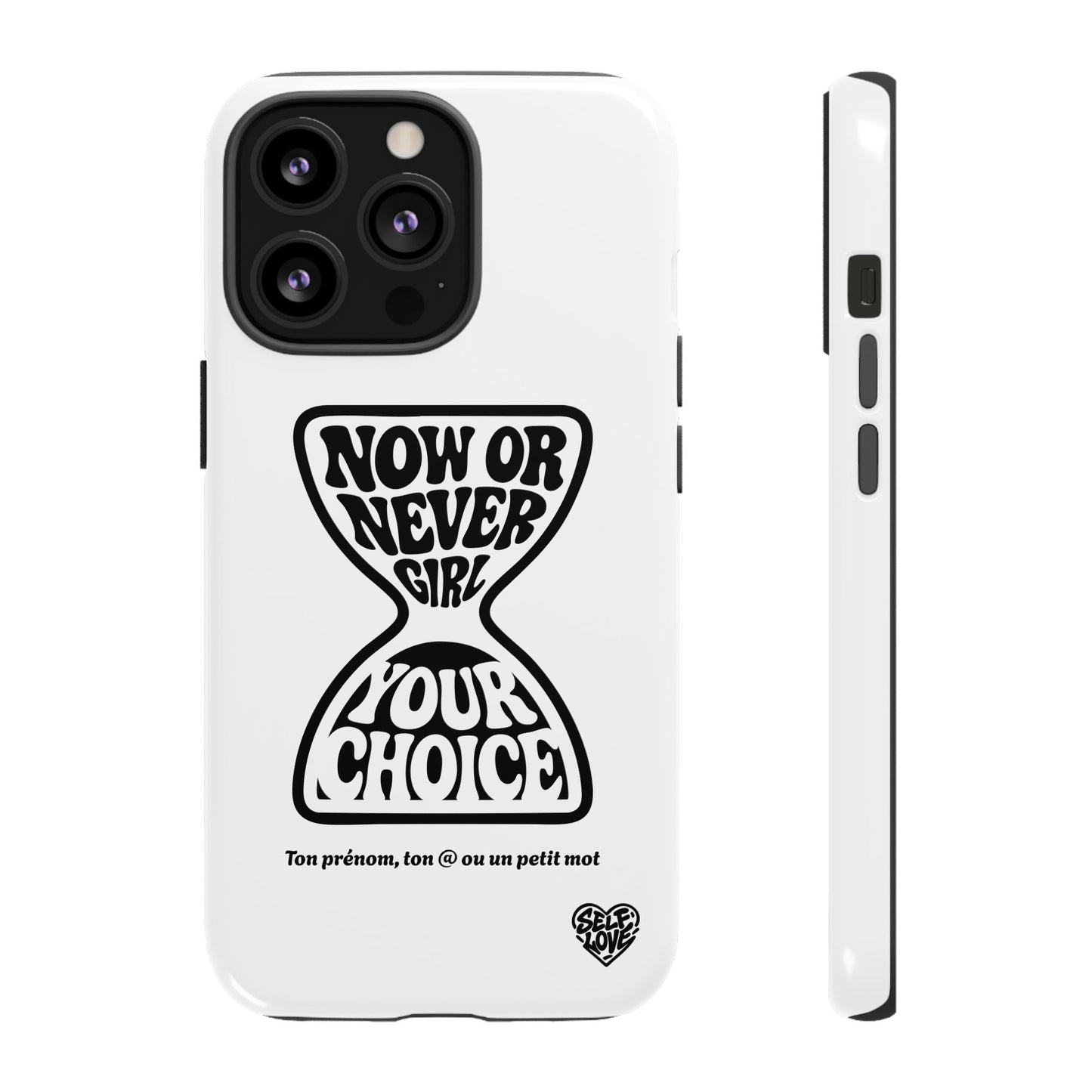 Now Or Never Girl - Coque iPhone (blanc)