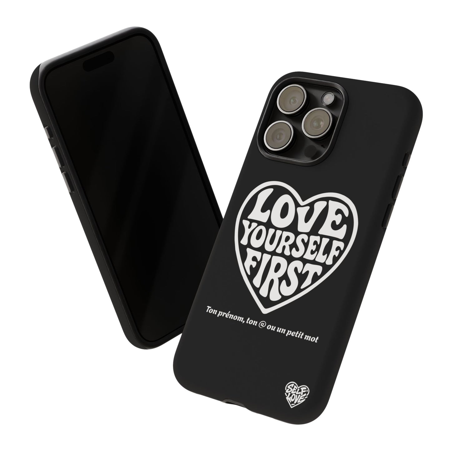 Love Yourself First - Coque iPhone (noir)