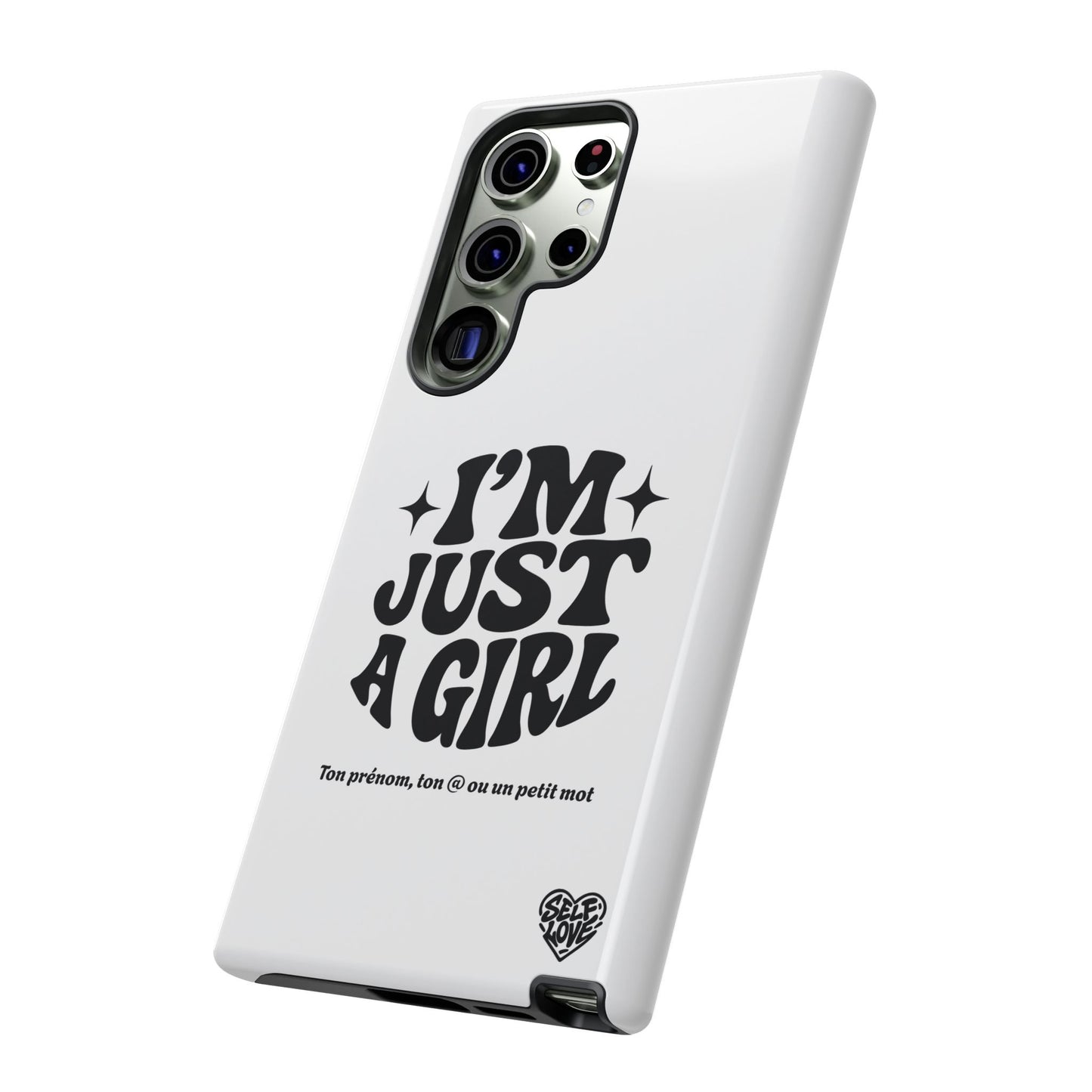Im Just A Girl - Coque Samsung (blanc)