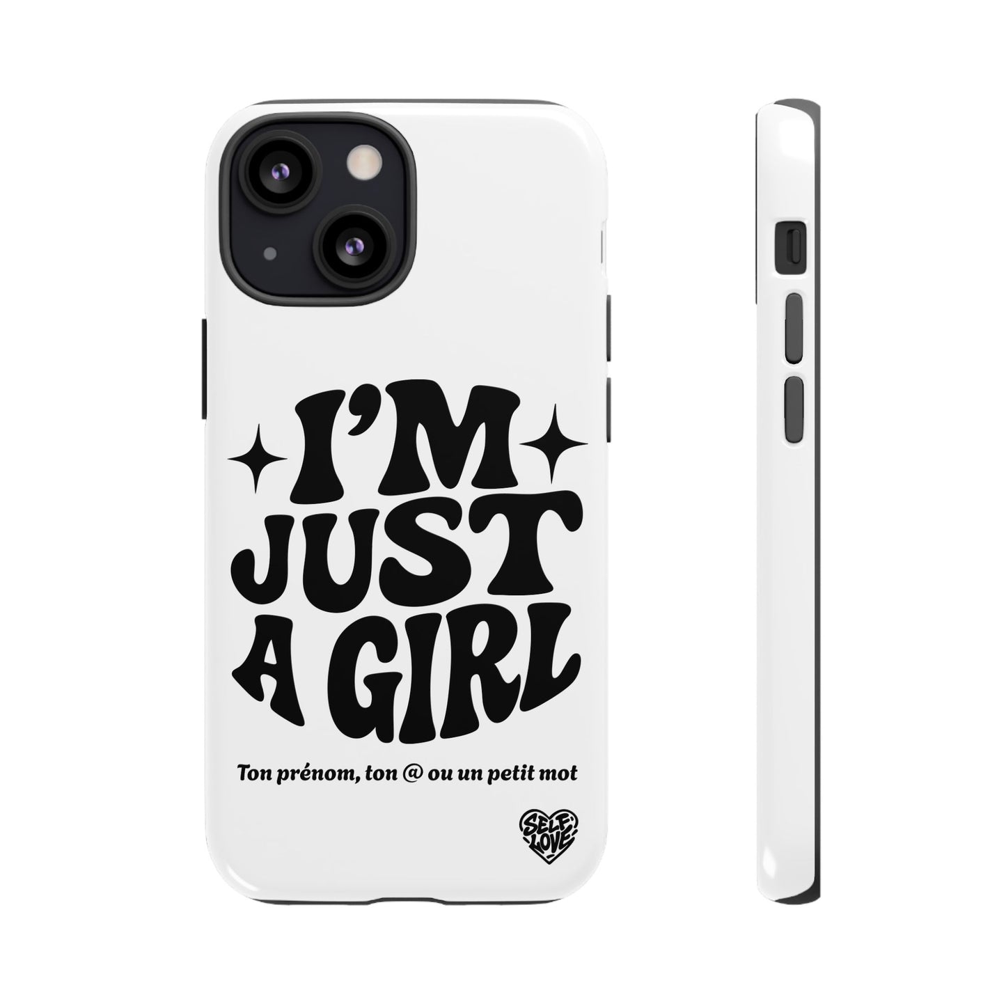 Im Just A Girl - Coque iPhone (blanc)