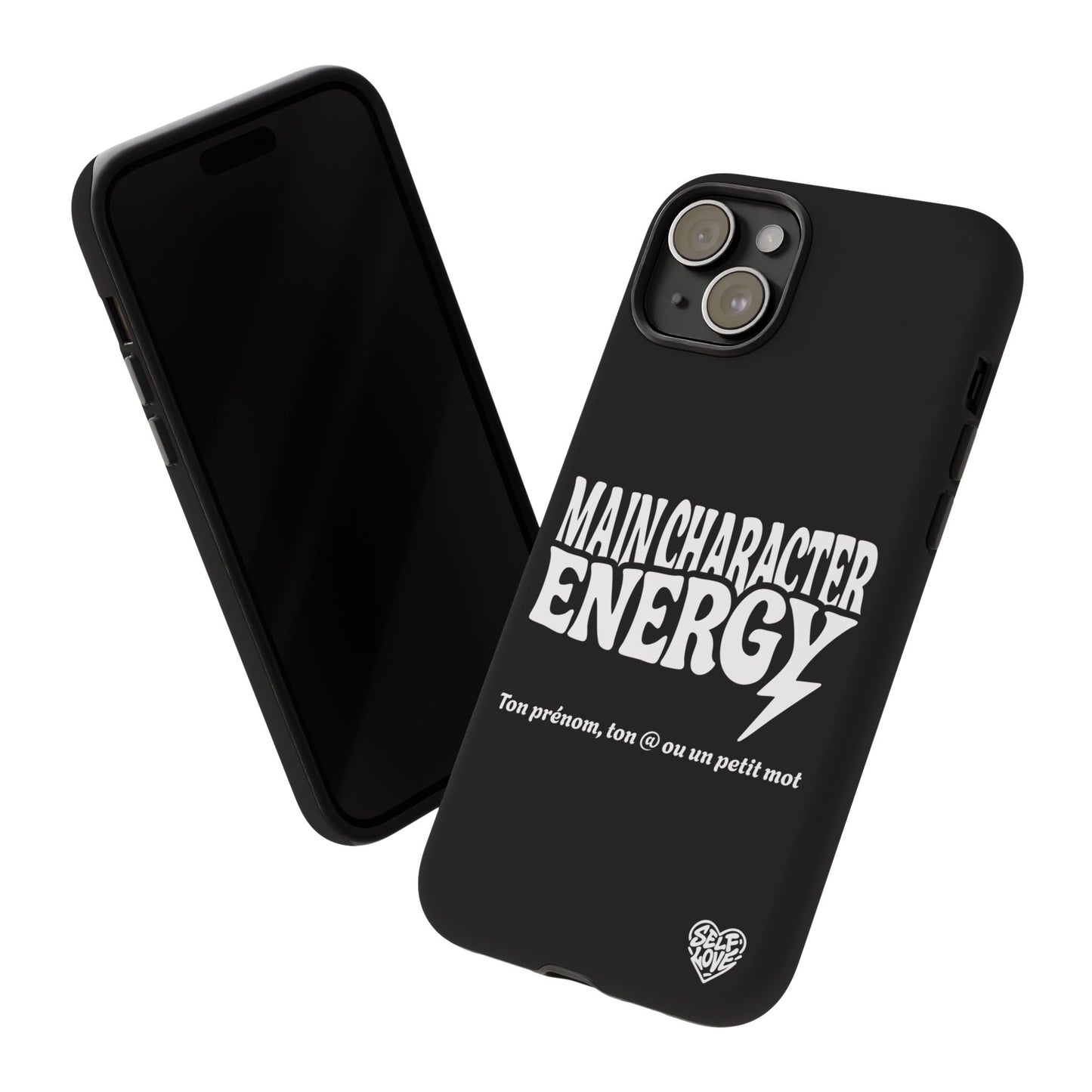 Main Character Energy - Coque iPhone (noir)