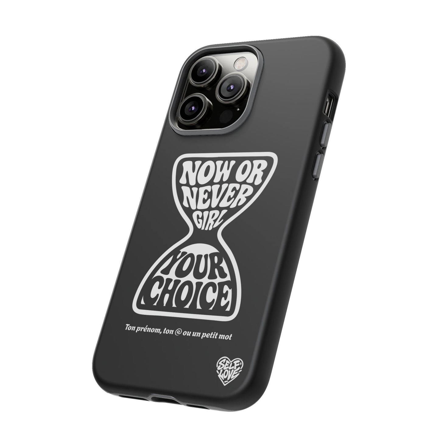 Now Or Never Girl - Coque iPhone (noir)