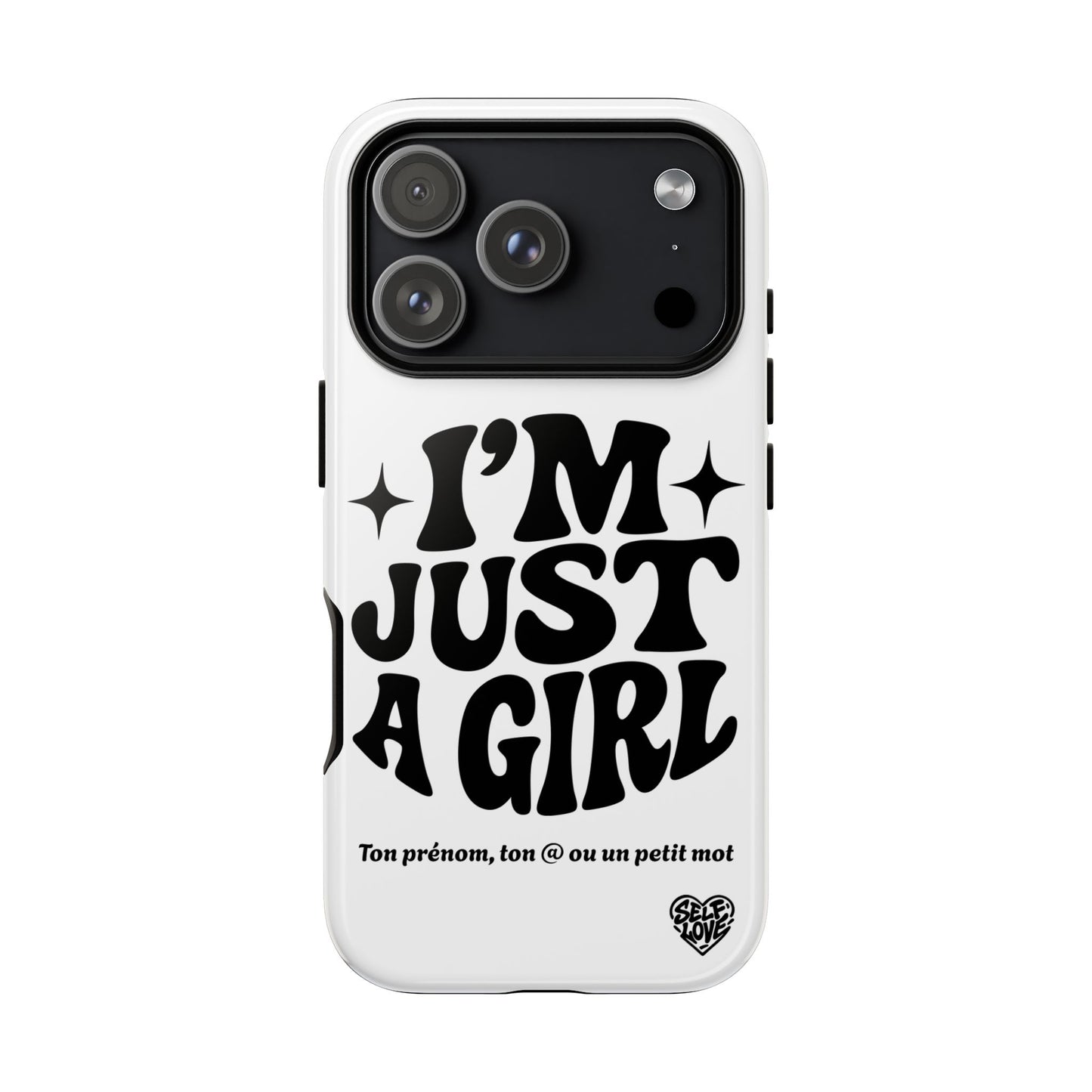 Im Just A Girl - Coque iPhone (blanc)