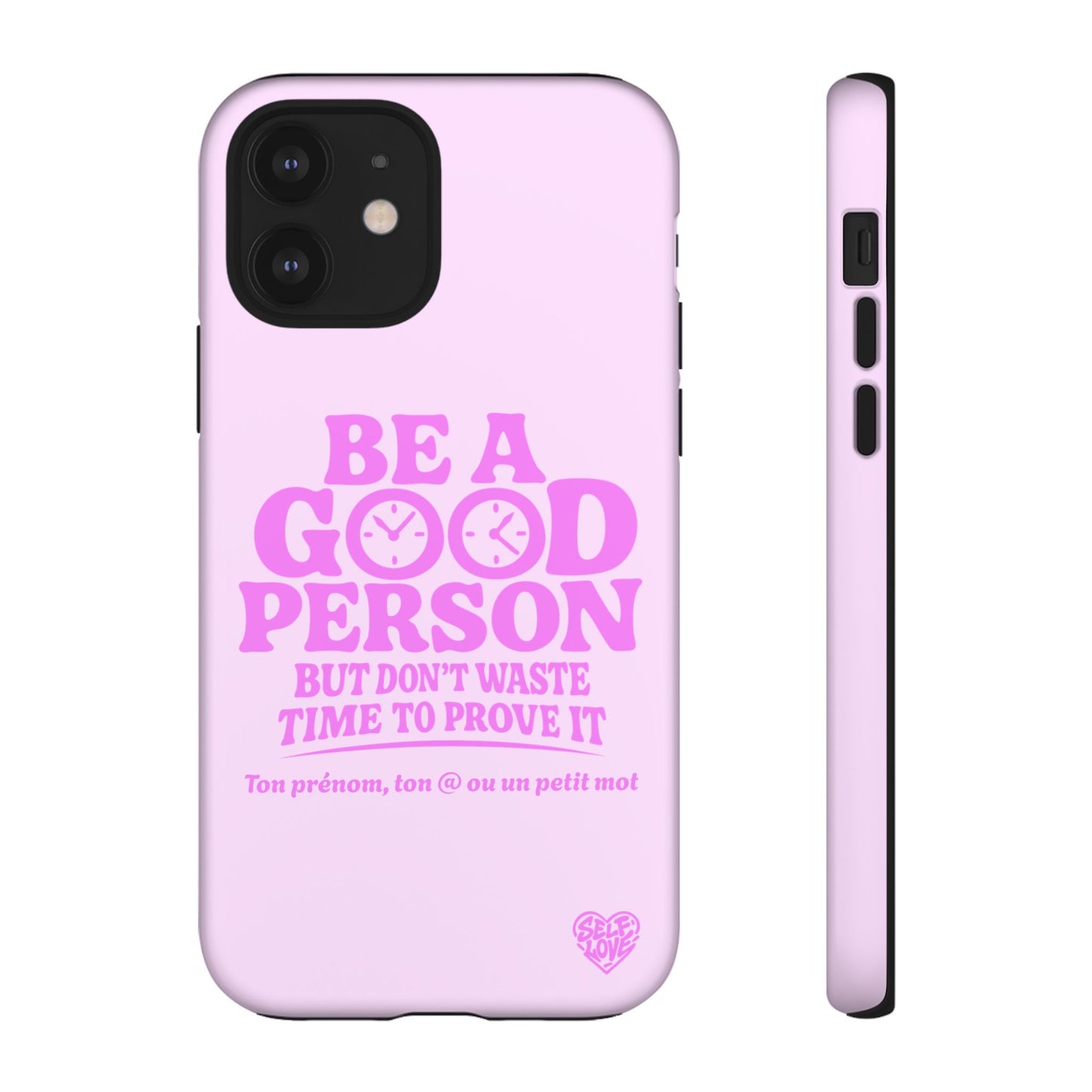 Be A Good Person - Coque iPhone (rose)