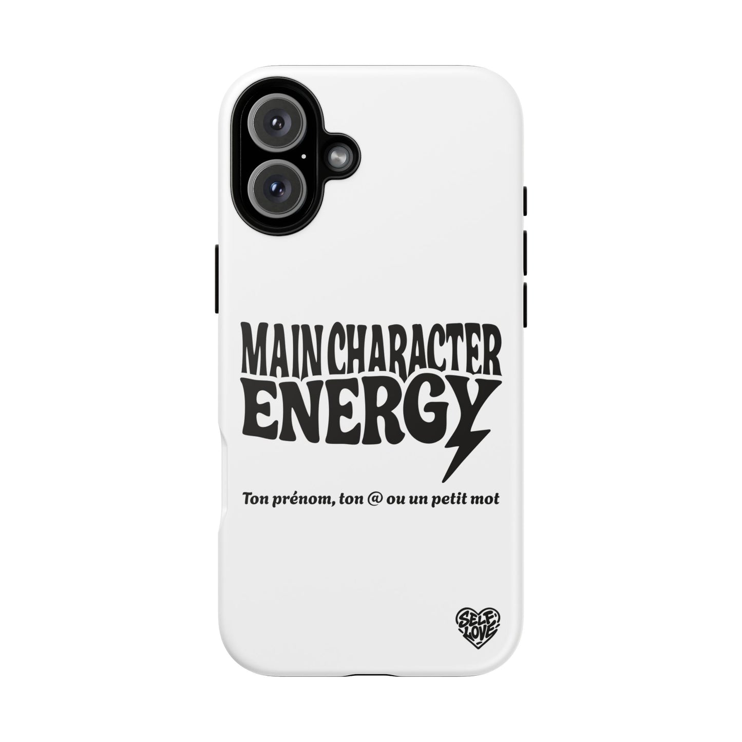 Main Character Energy - Coque iPhone (blanc)