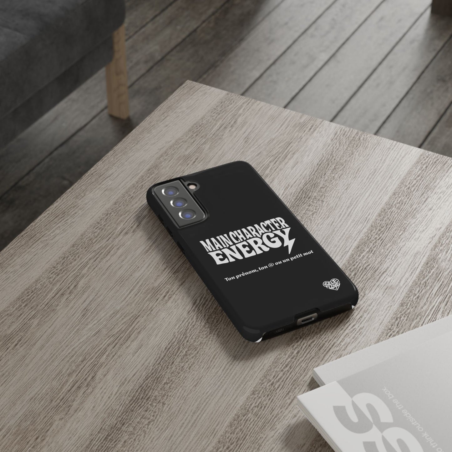Main Character Energy - Coque Samsung (noir)