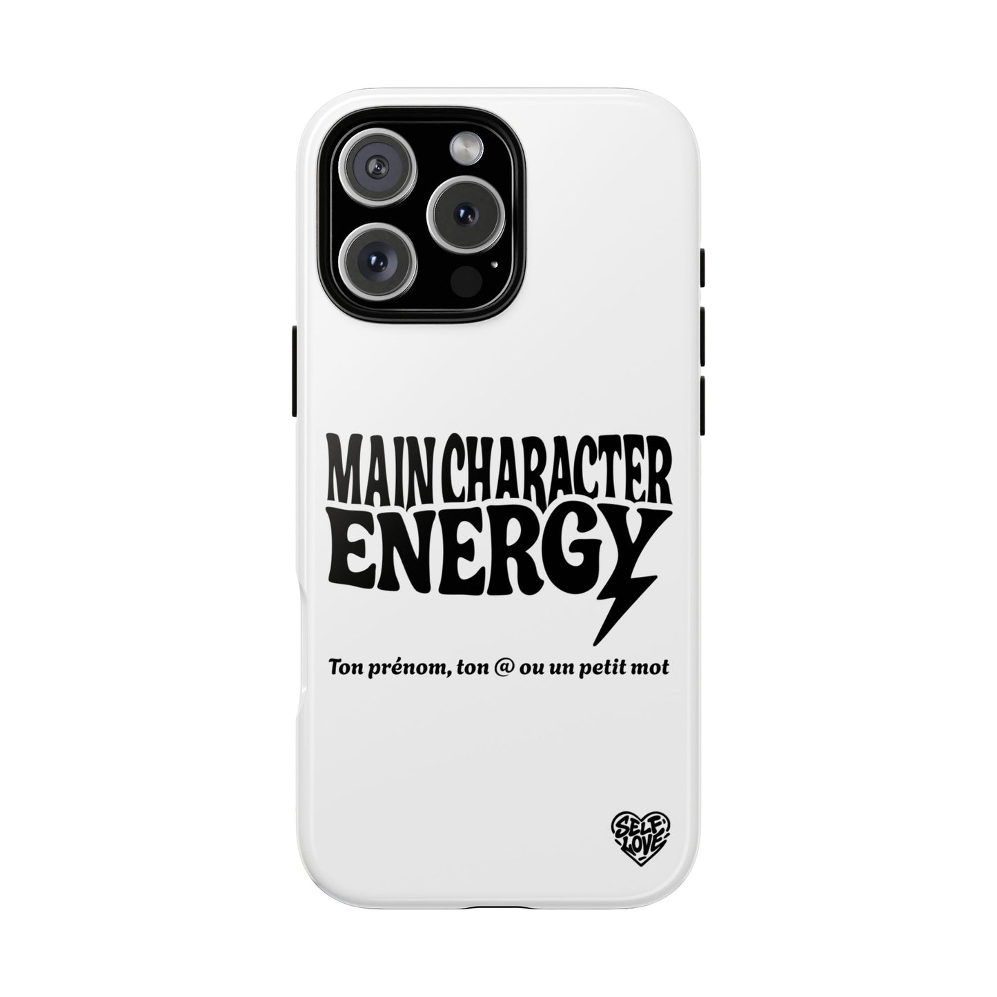 Main Character Energy - Coque iPhone (blanc)