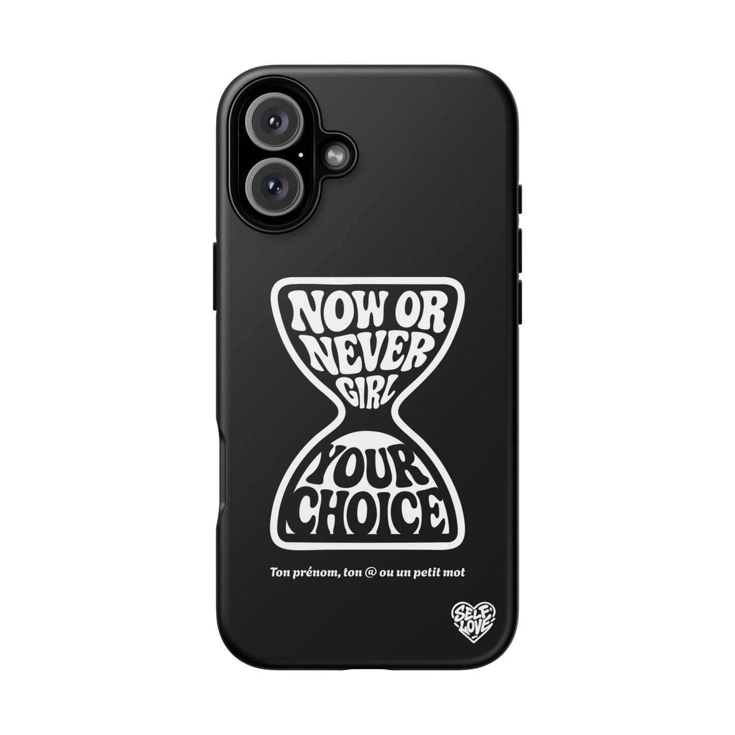 Now Or Never Girl - Coque iPhone (noir)