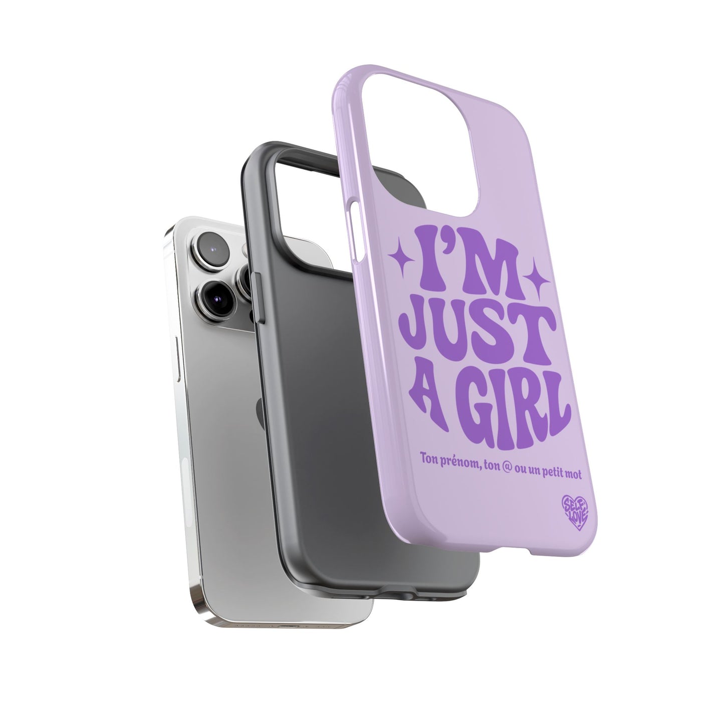 Im Just A Girl - Coque iPhone (violet)