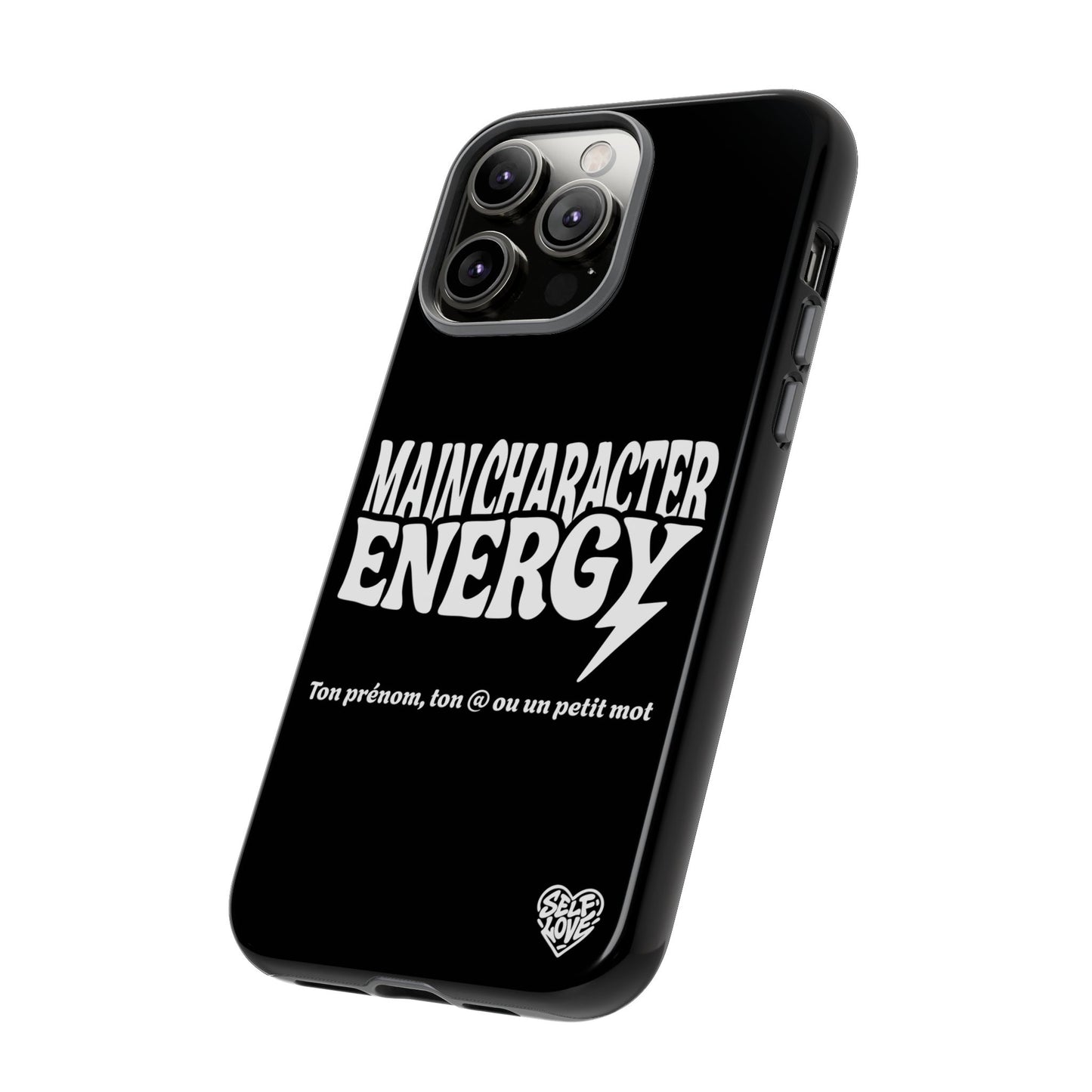 Main Character Energy - Coque iPhone (noir)